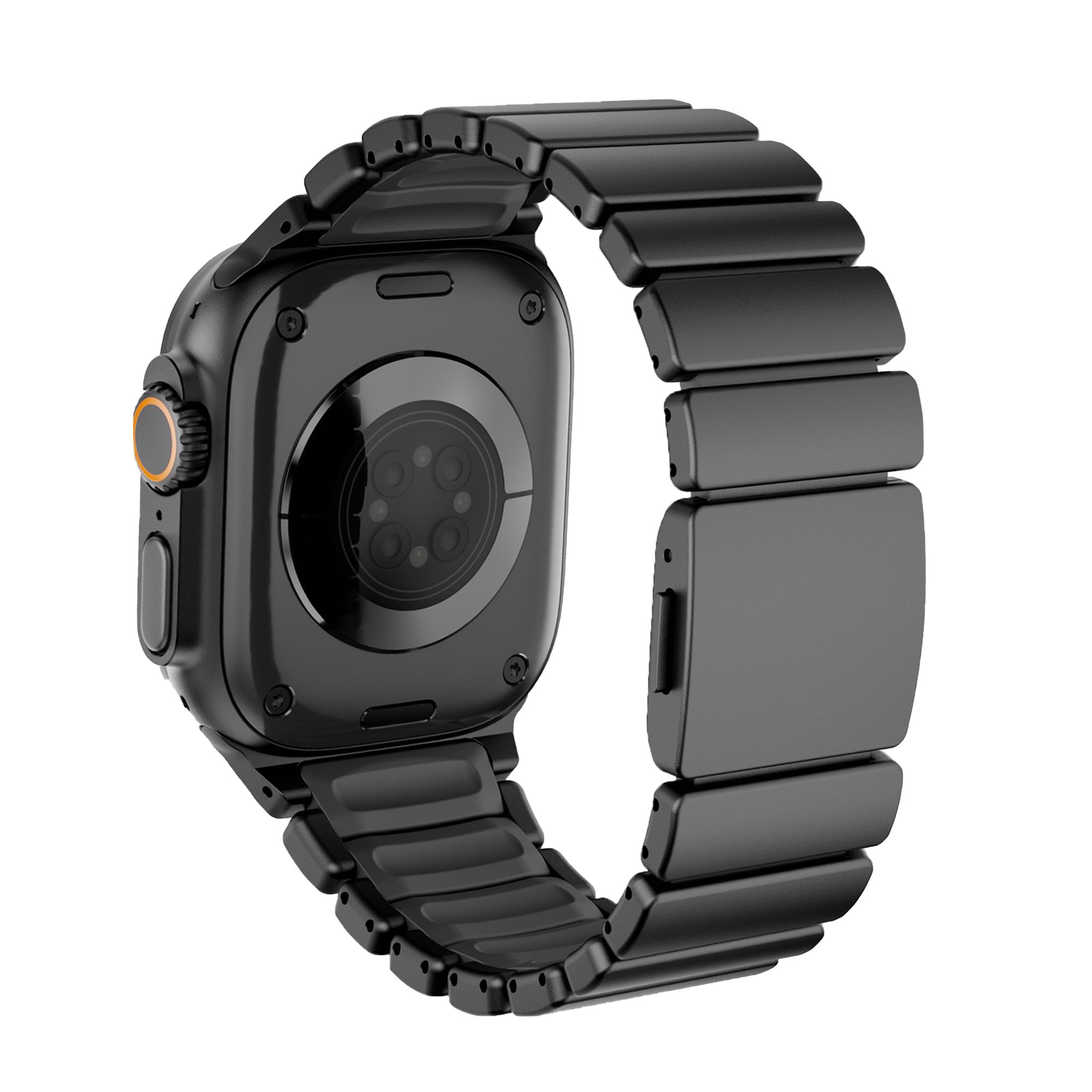 Bandz Apple Watch Ultra Titanarmband 'Hybrid' (Schwarz)