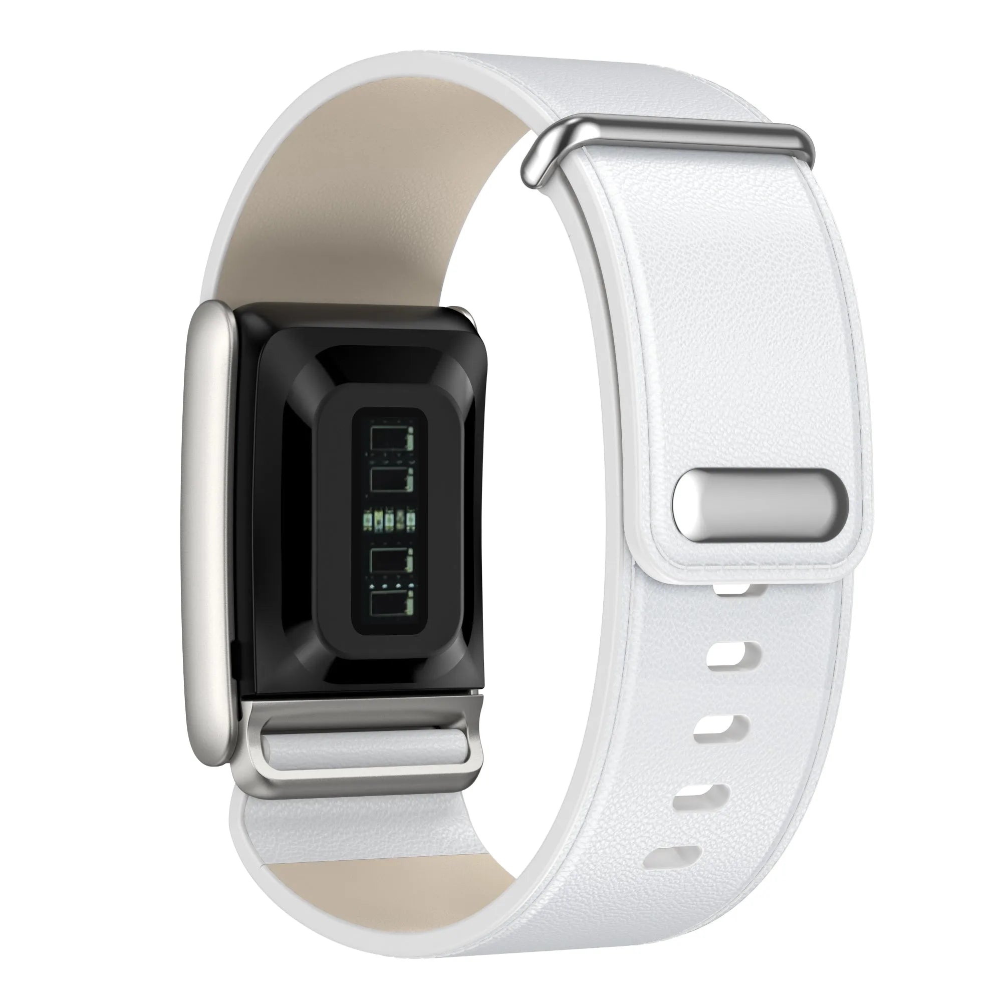 Kompatibel mit Whoop 5.0 Lederarmband (Weiß)