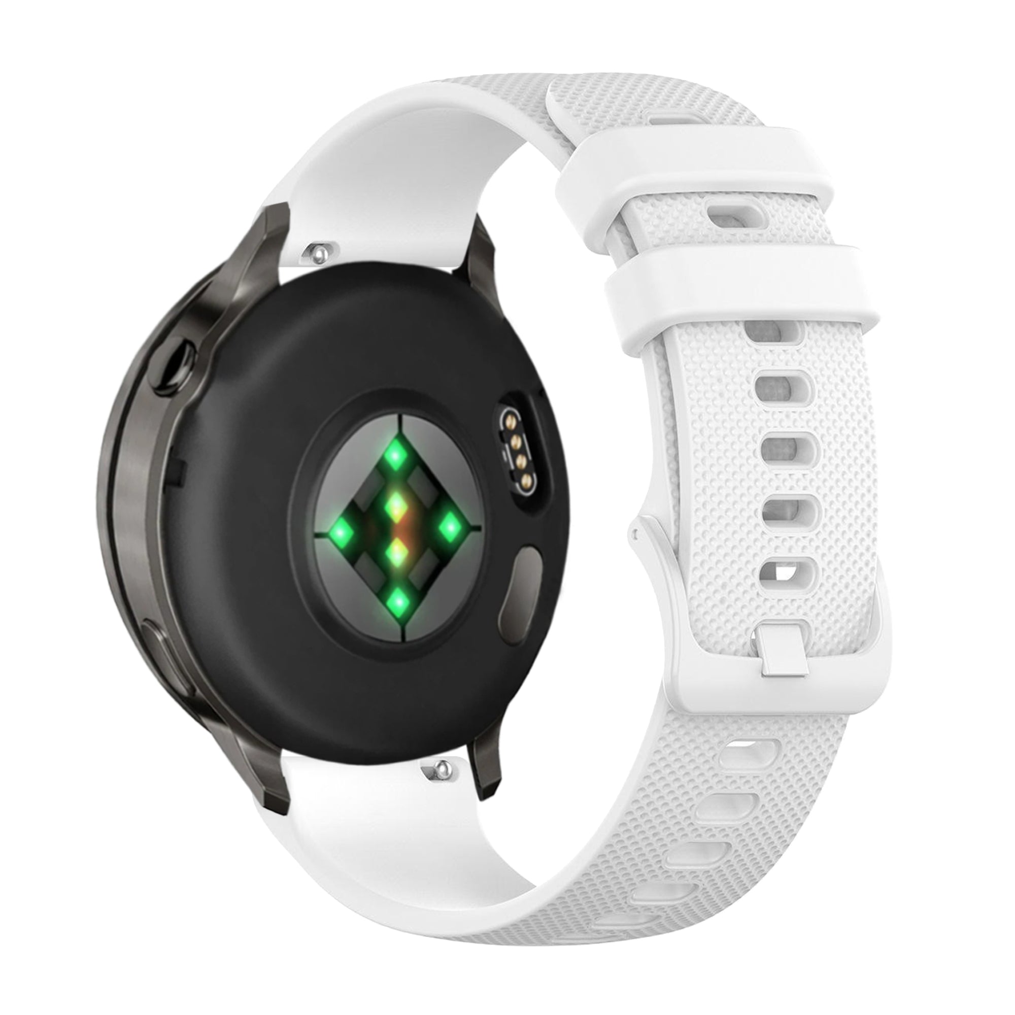 Bandz Garmin Vivoactive 4 Silikonarmband 'Premium' (Weiß)