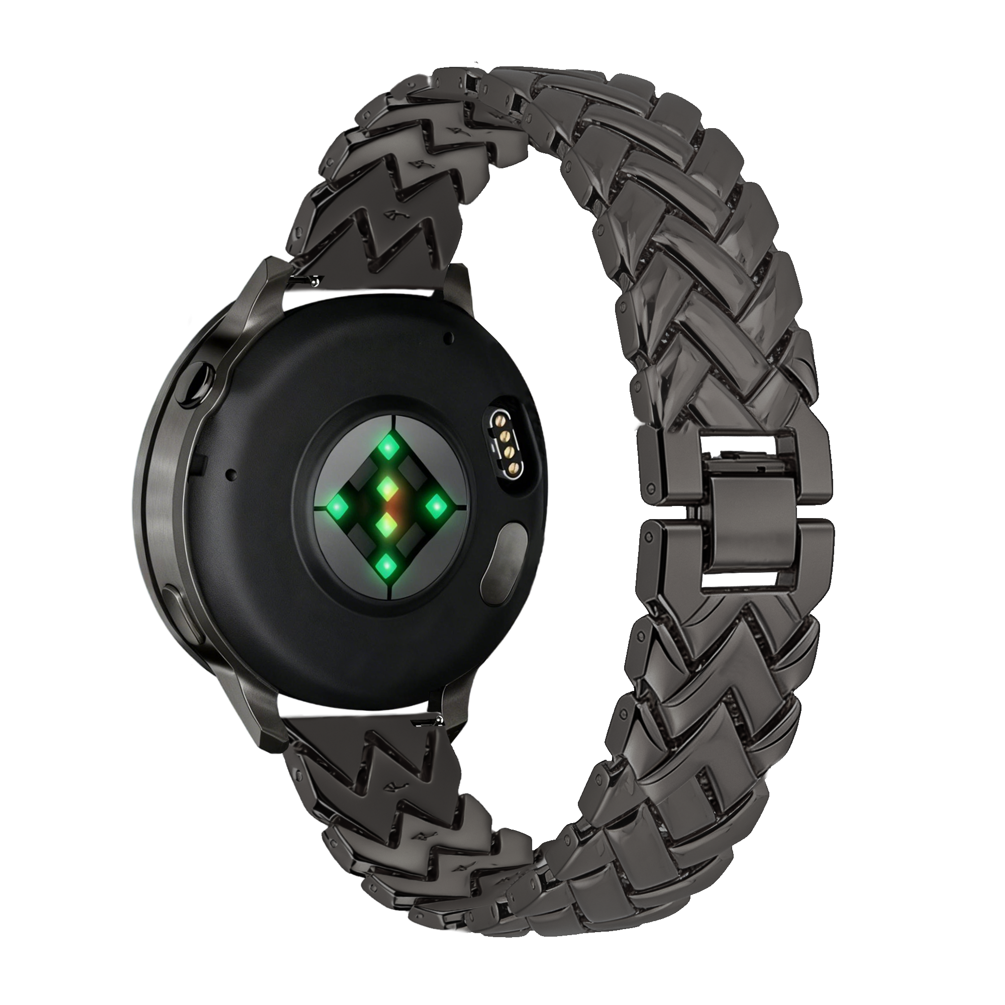 Bandz Withings Steel HR - 36mm Metallarmband 'V-Type' (Schwarz)