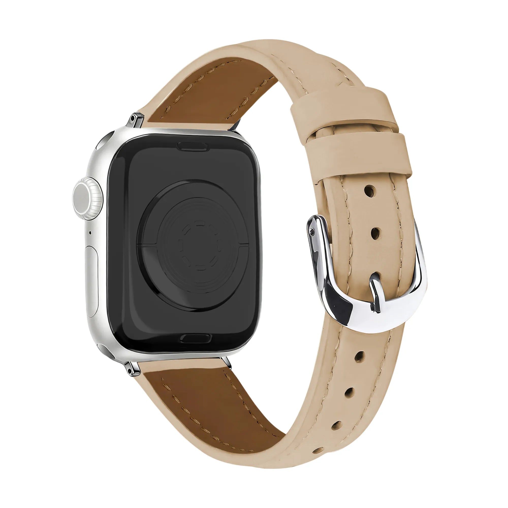 Apple Watch Slimfit Lederarmband (Milk Tea)