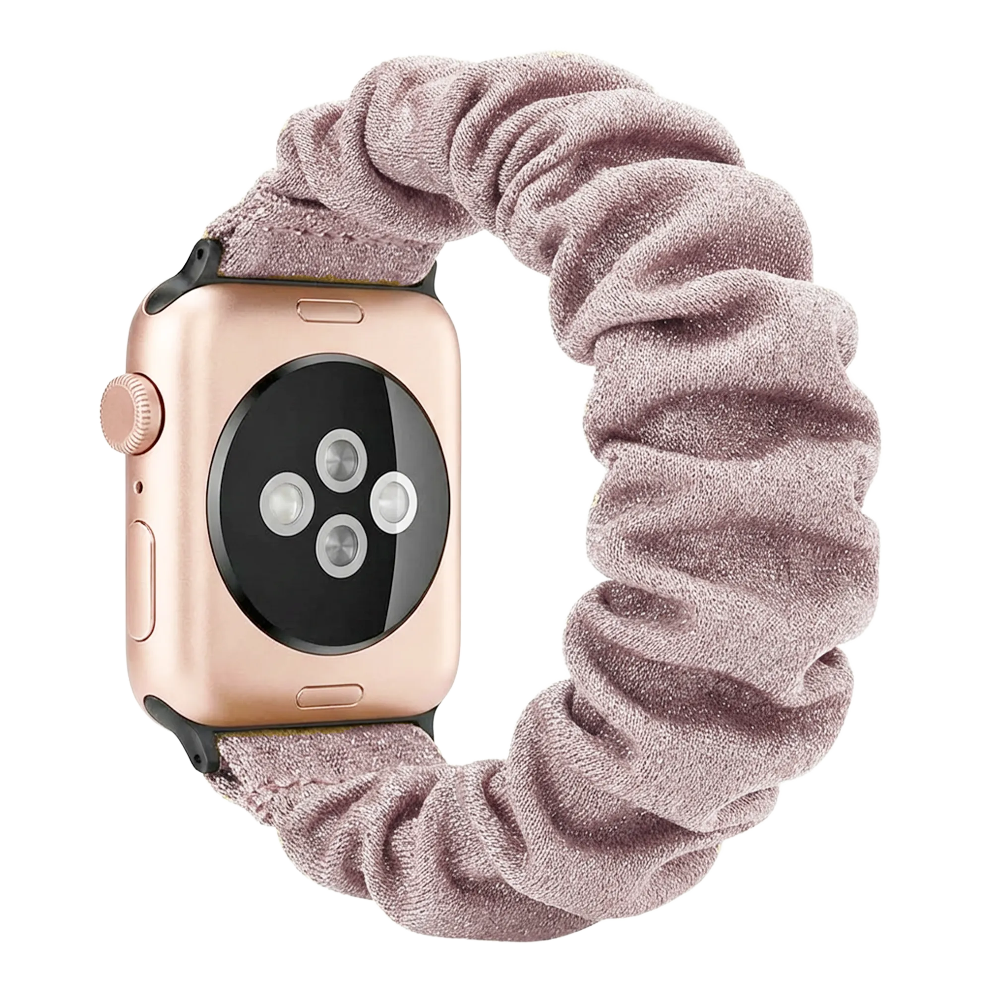 Apple Watch Scrunchie Armband (Glänzendes Rosa)