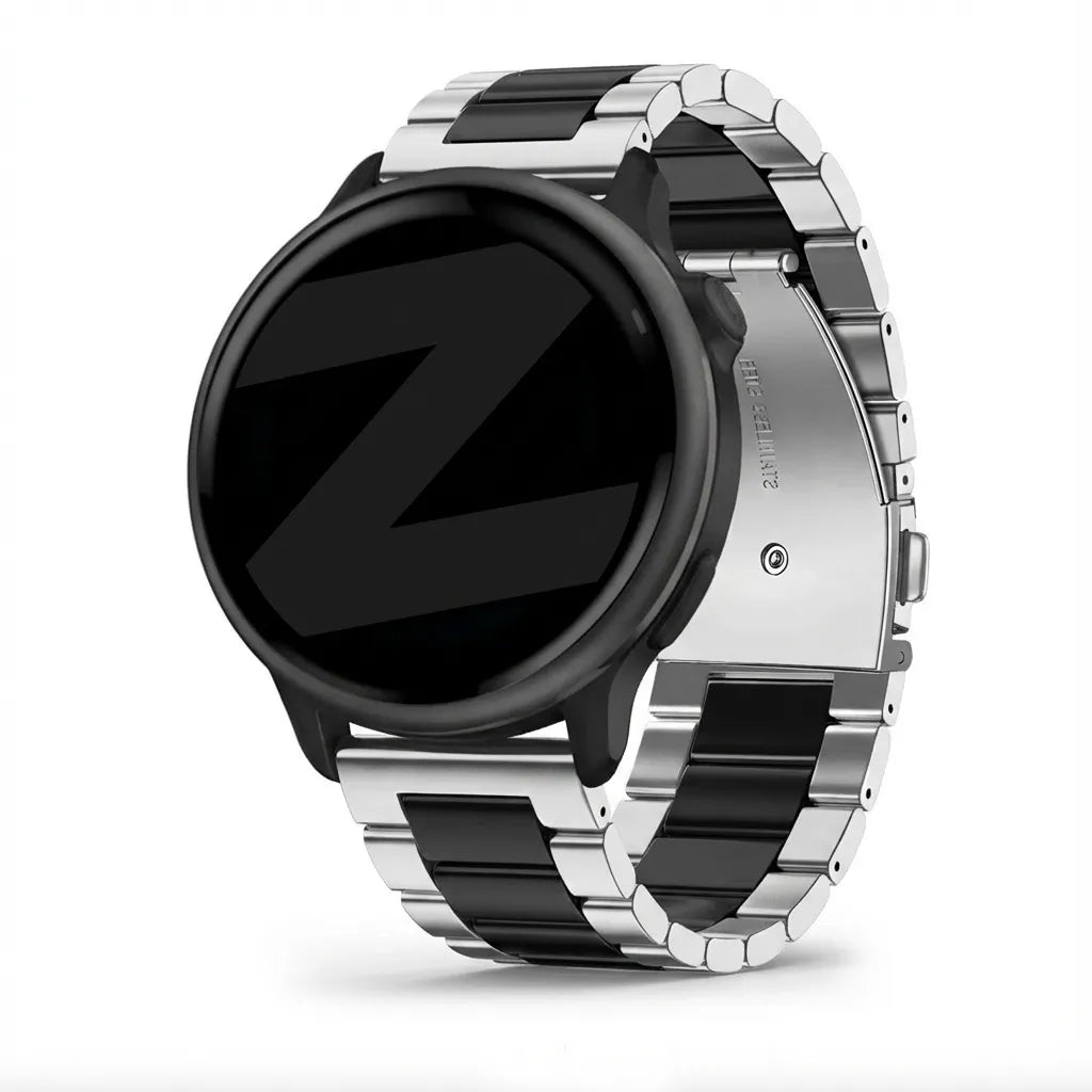 Bandz Garmin Vivoactive 6 Stahlarmband 'Classic' (Silber/Schwarz)