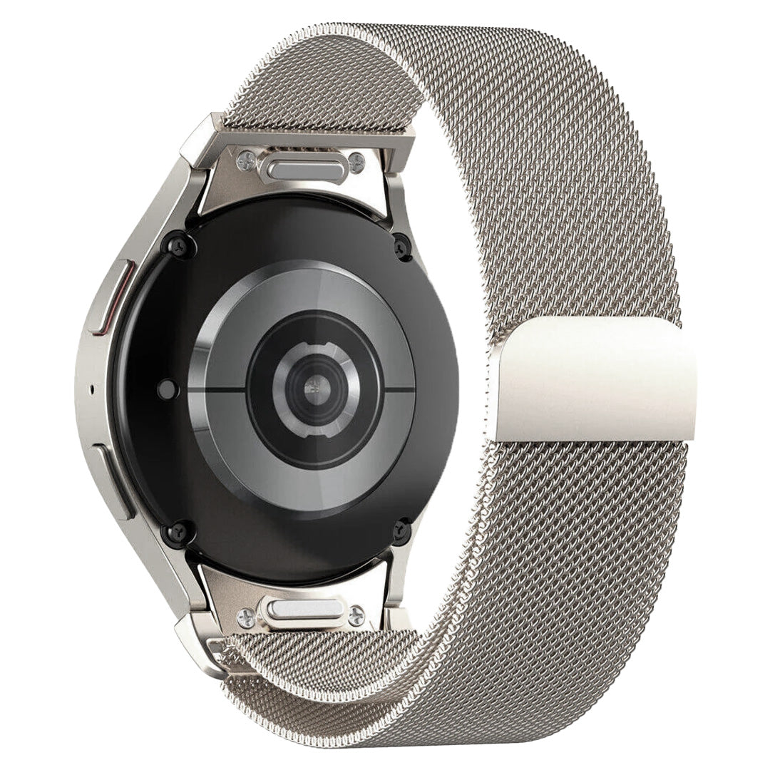 Samsung Galaxy Watch 4 Classic 42mm 'One push' Milanese Strap (Champagne)