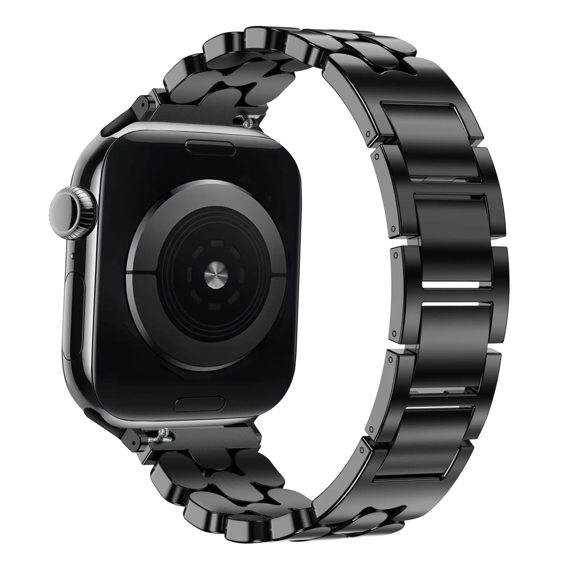 Bandz Apple Watch Steel Strap 'Oval' (Black)