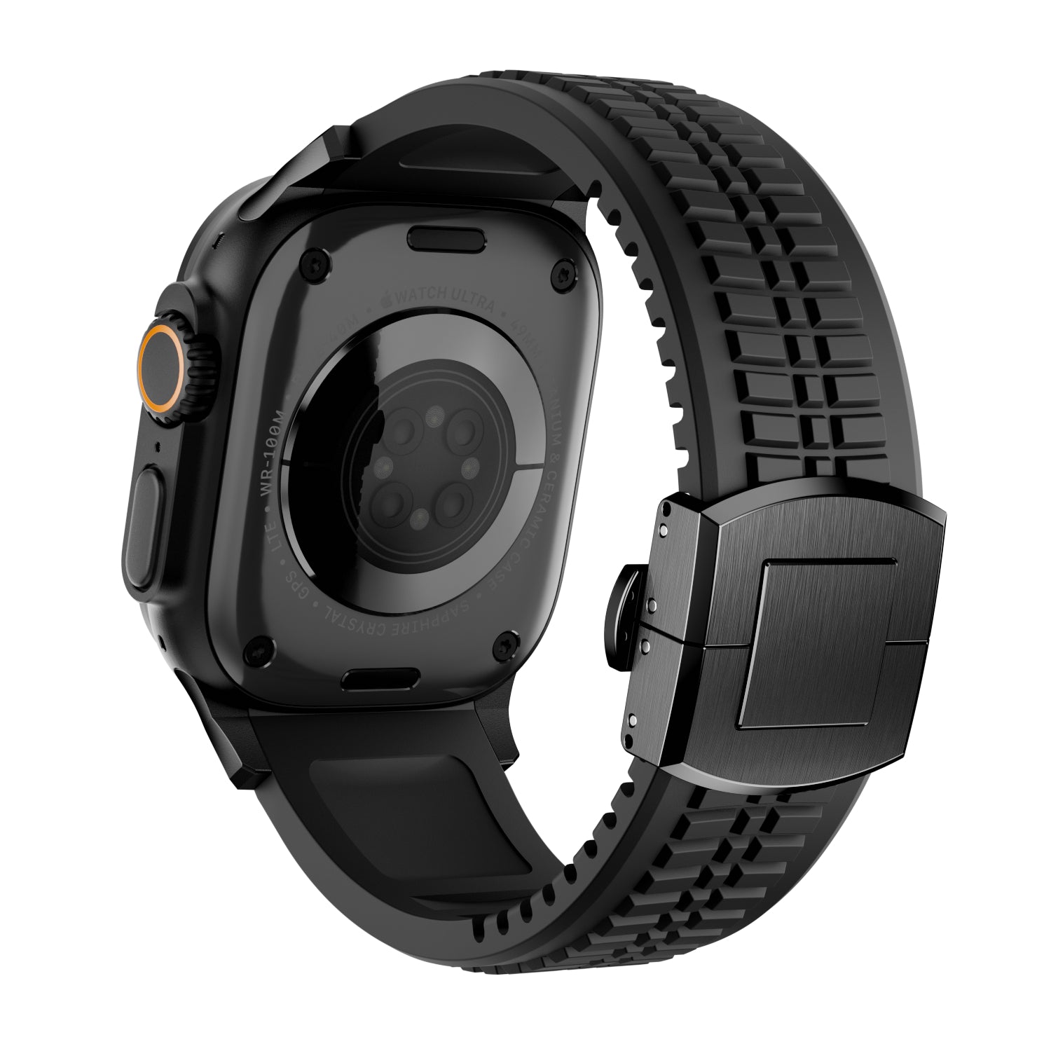 Apple Watch Ultra Premium Silikonarmband (Schwarz)