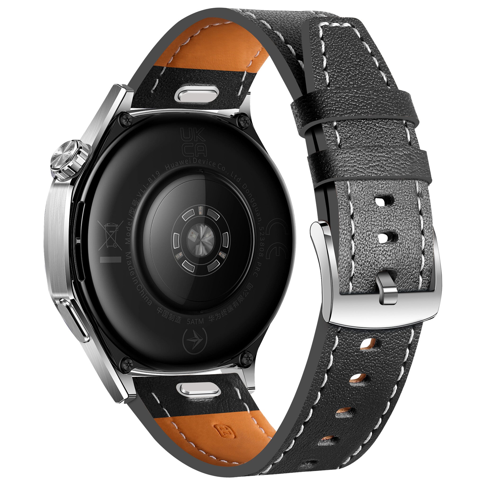 Samsung Galaxy Watch 46 mm 'ein Push' Leder-Armband (schwarz)