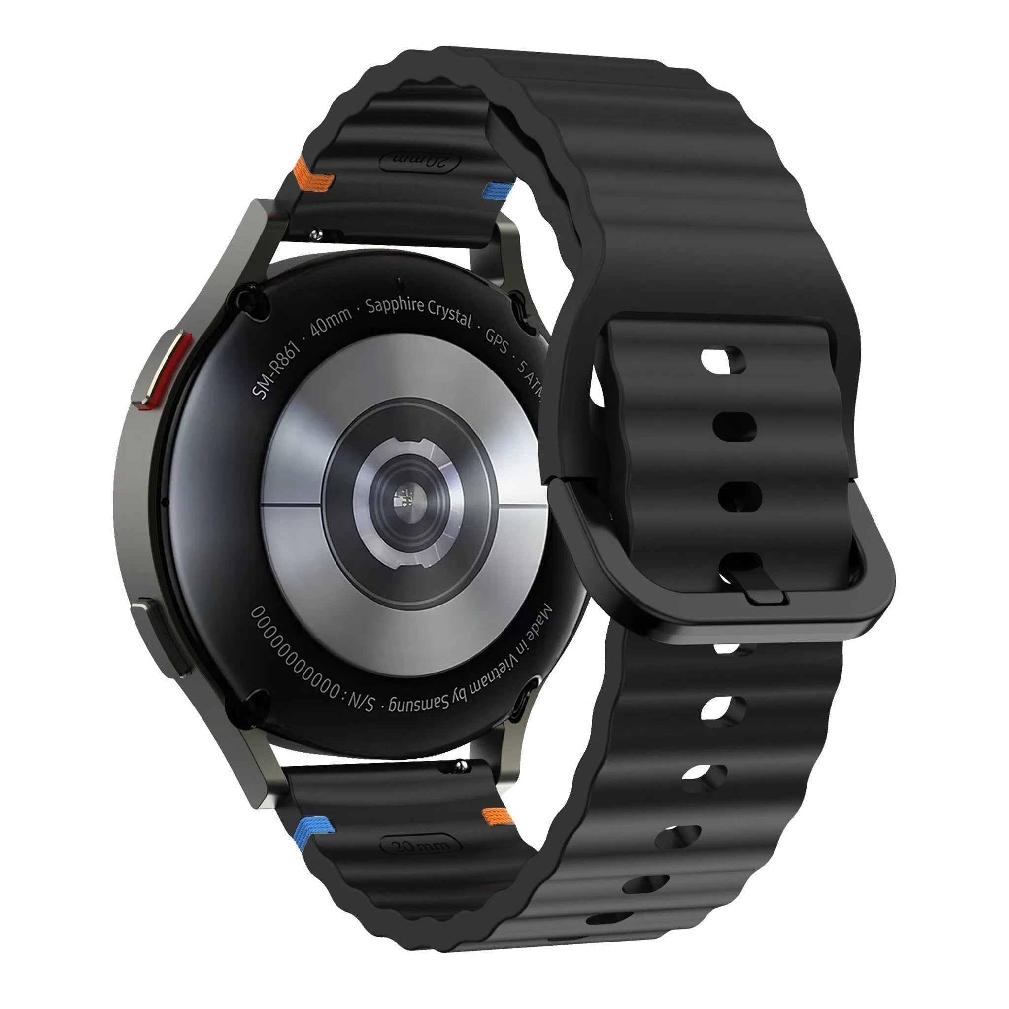 Suunto 9 Peak Wave Silikonarmband (schwarz)