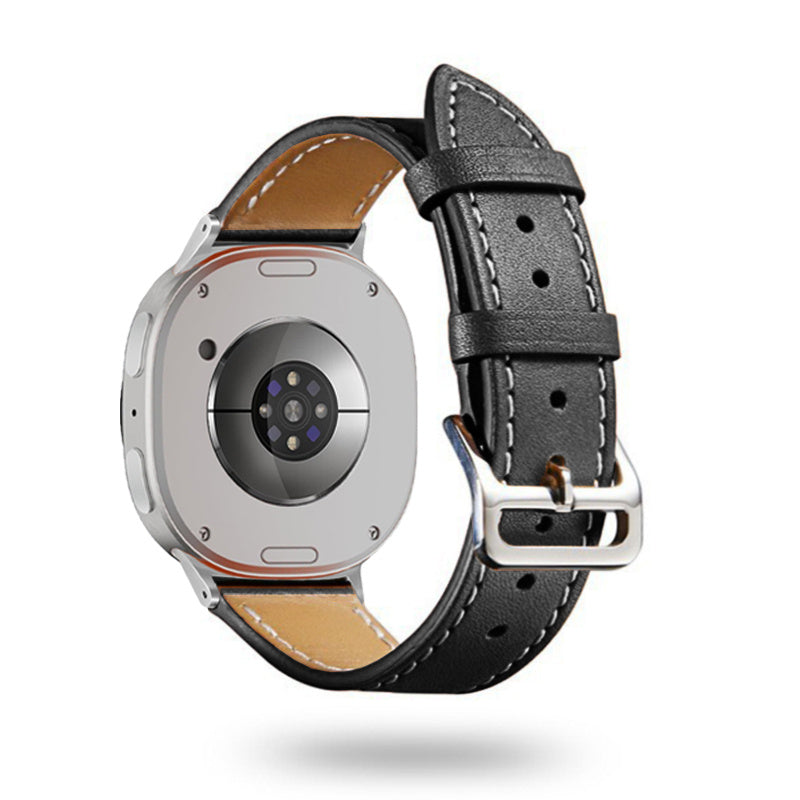 Samsung Galaxy Watch 8 Classic 'Klassisches' Lederarmband (Schwarz)