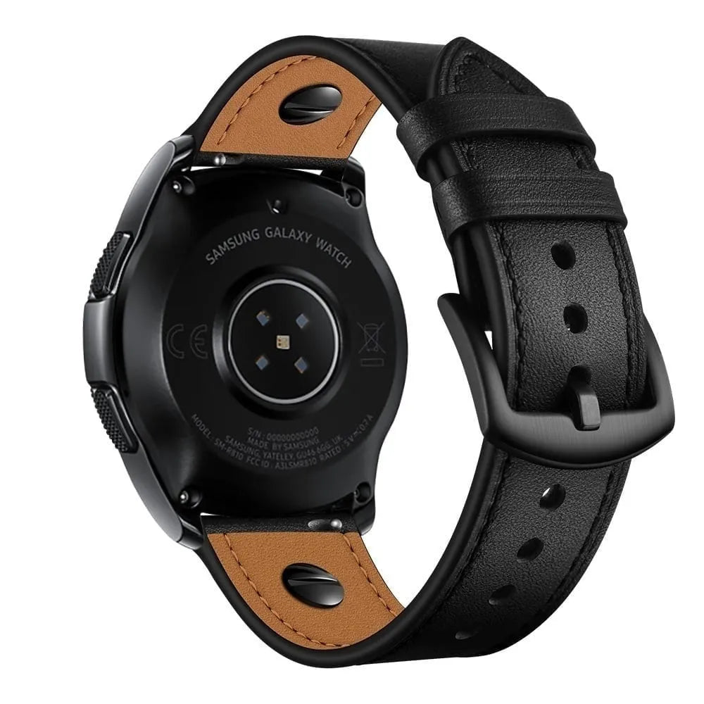 Suunto Race (S) Lederarmband mit Schraube (Schwarz)