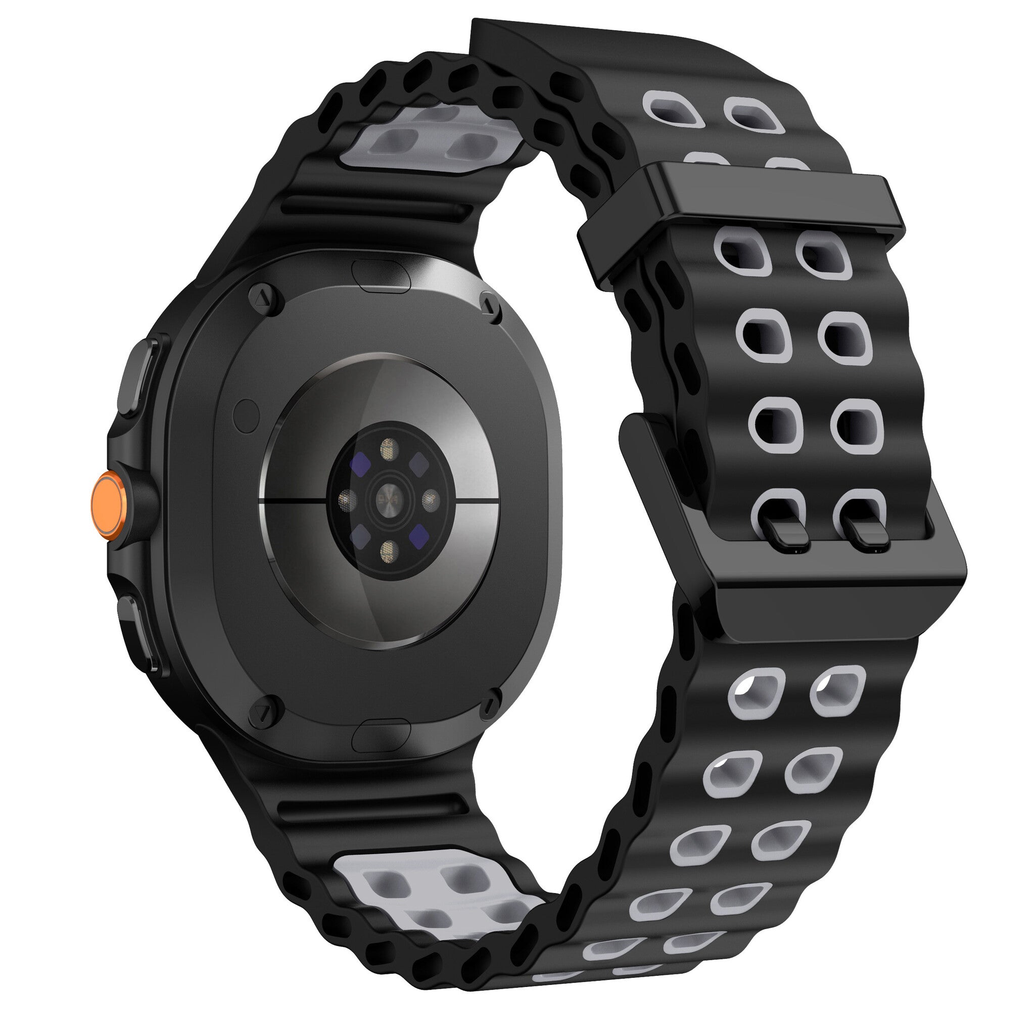 Samsung Galaxy Watch 8 - 44mm Ocean Armband (Schwarz/Grau)