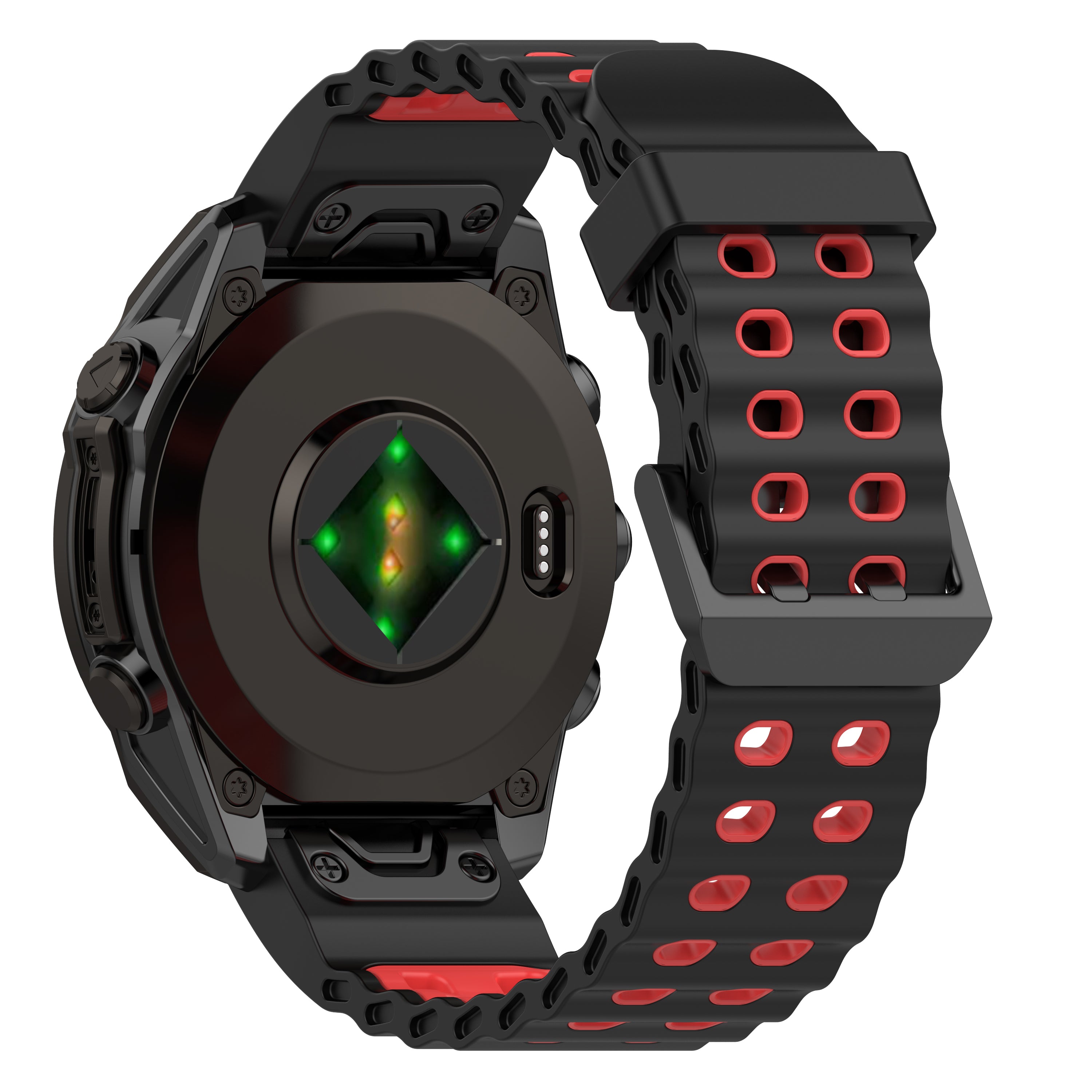 Garmin Tactix 7 Pro Wave Sport Strap (Black/Red)