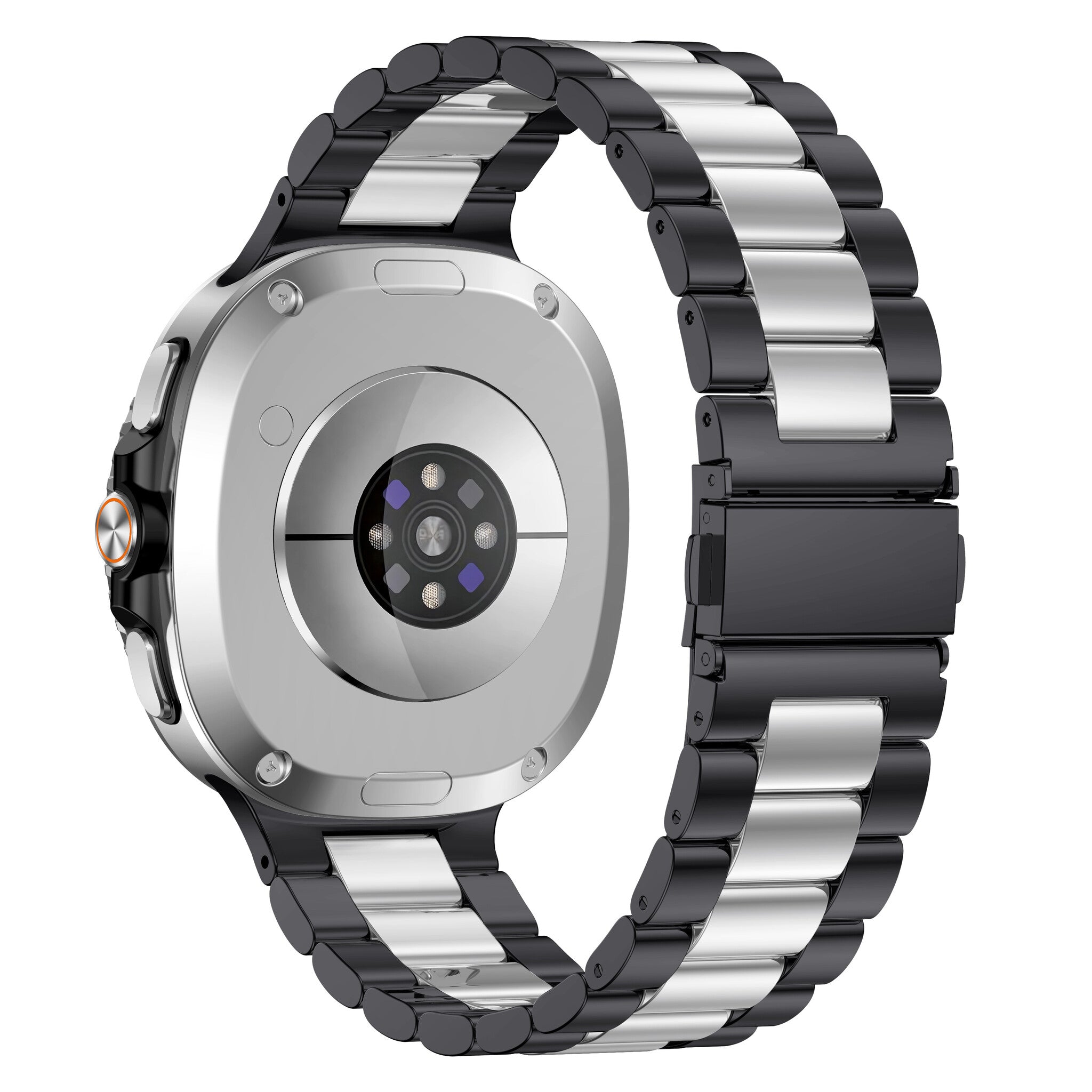 Samsung Galaxy Watch 8 - 44mm Stahlarmband (Schwarz/Silber)