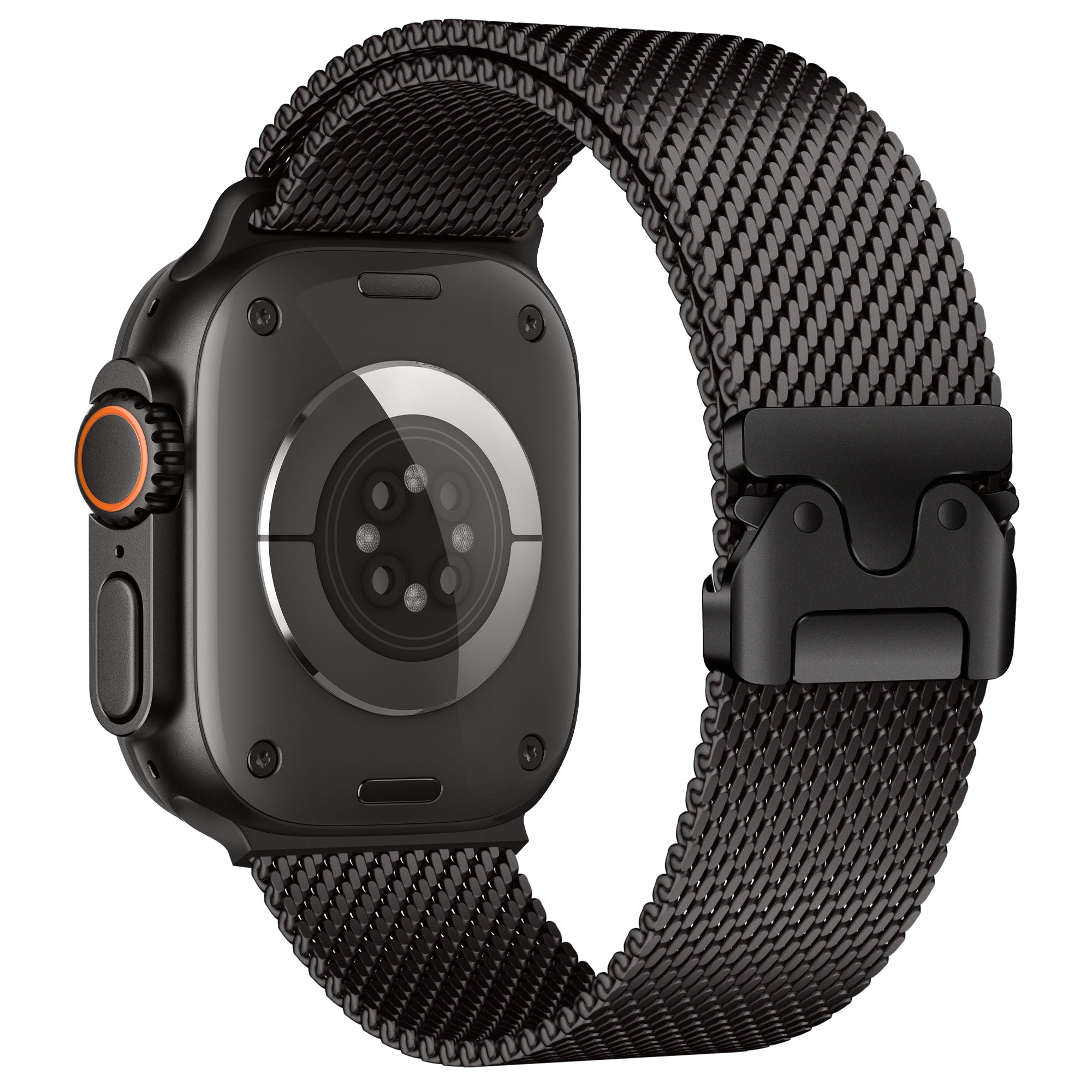 Apple Watch Ultra Modernes Milanese Armband (Schwarz)