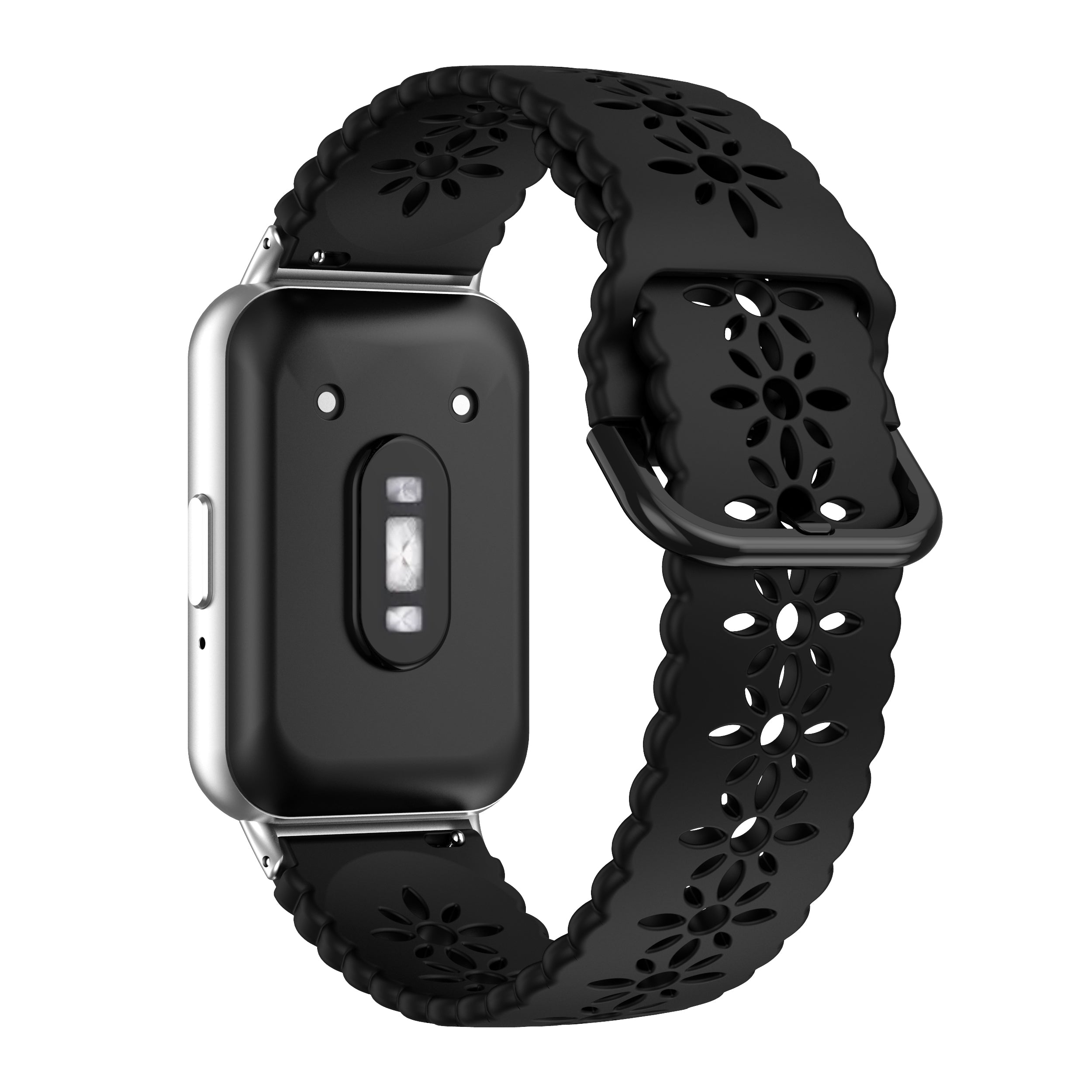 Samsung Galaxy Fit 3 gemustertes Silikonarmband (Schwarz)