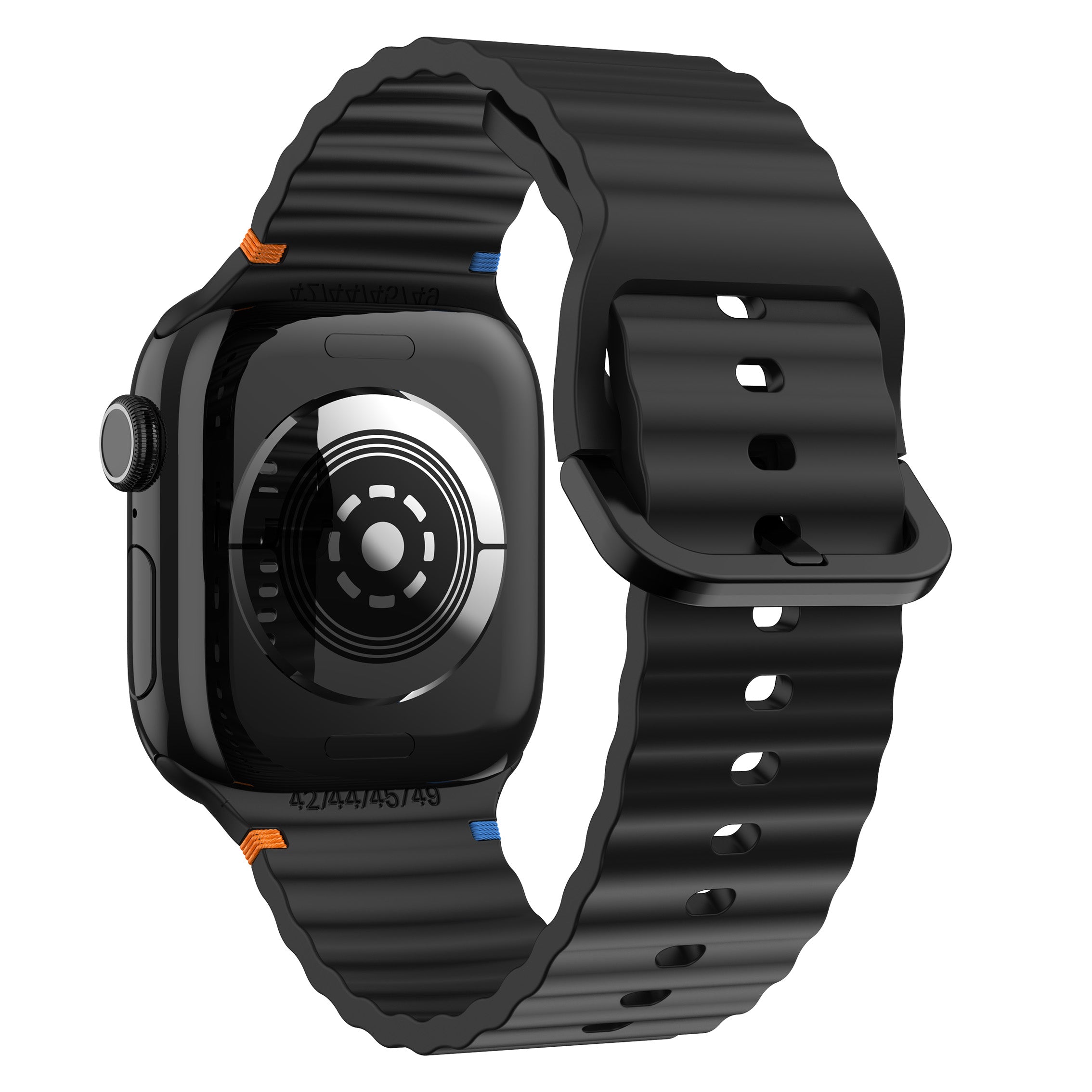 Apple Watch Ultra Wave Silikonarmband (Schwarz)
