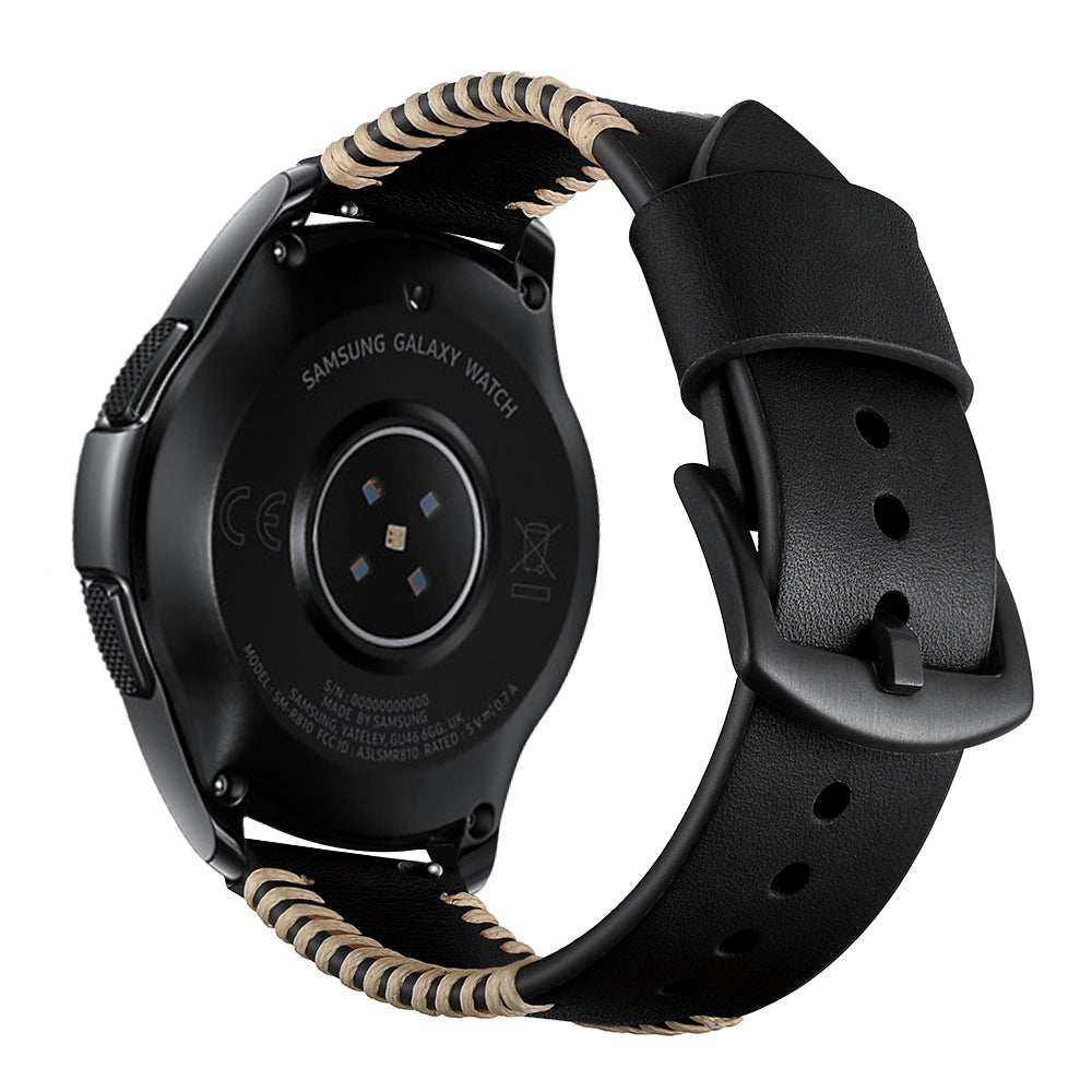 Polar Ignite 2 Stitched Lederarmband (Schwarz)