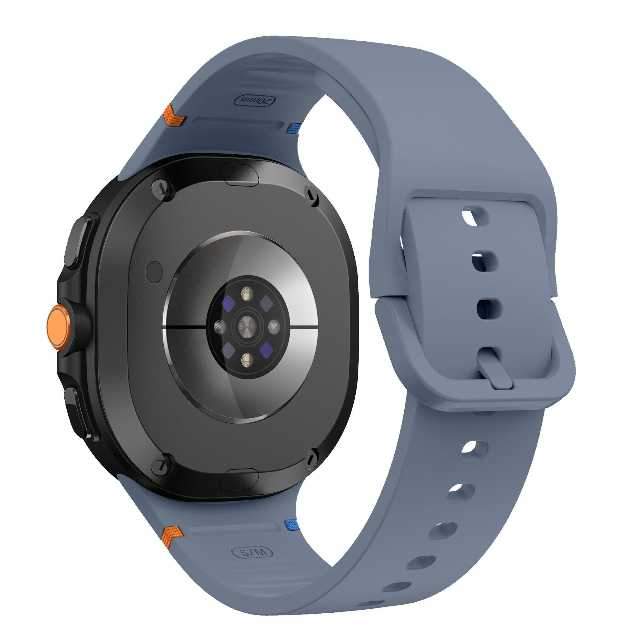 Samsung Galaxy Watch 8 - 44mm Silikonarmband (Grau/Blau)