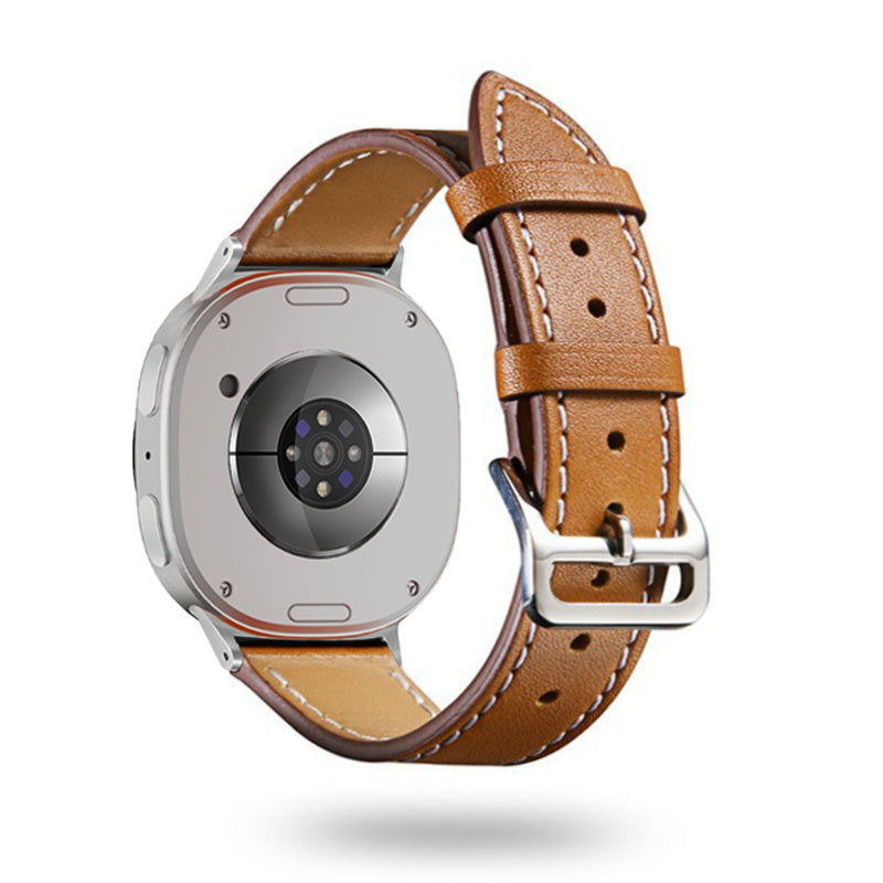 Samsung Galaxy Watch 8 Classic 'Klassisches' Lederarmband (Braun)