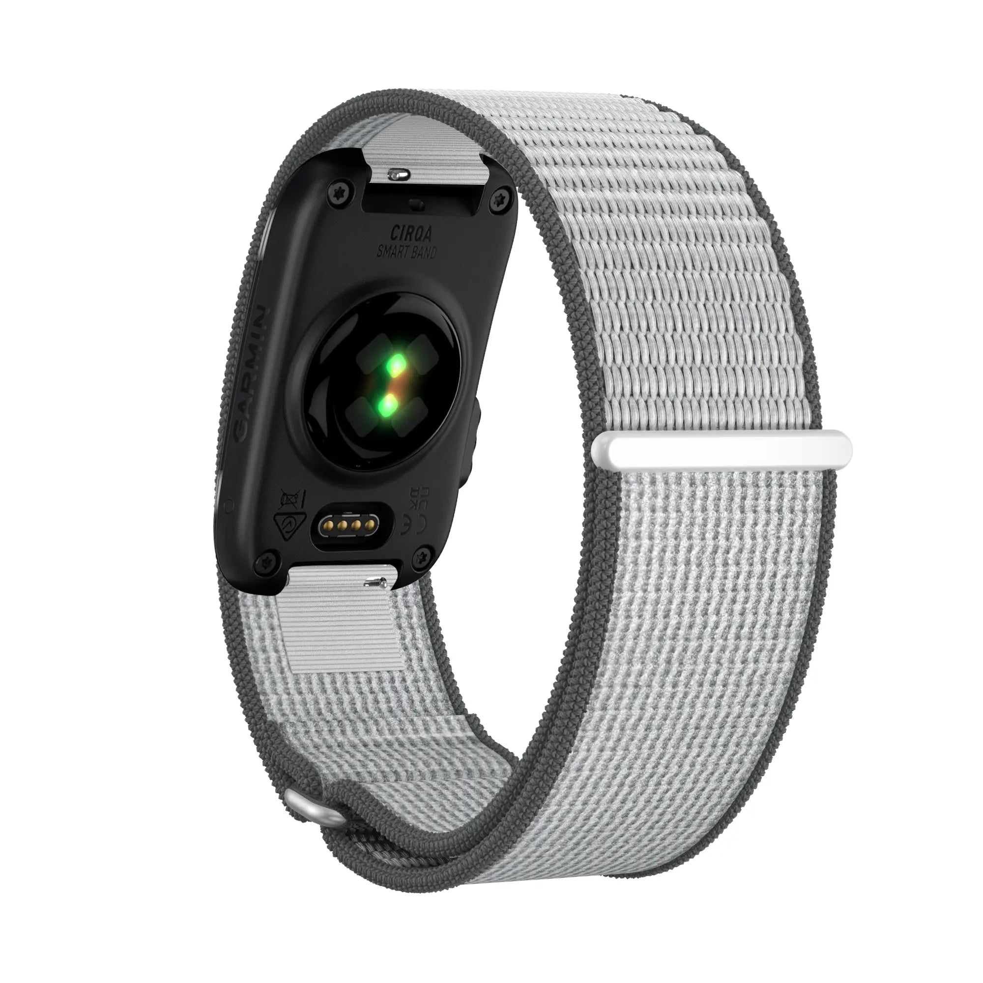 Bandz Garmin Cirqa Nylonarmband 'Classic' (Grau/Weiß)