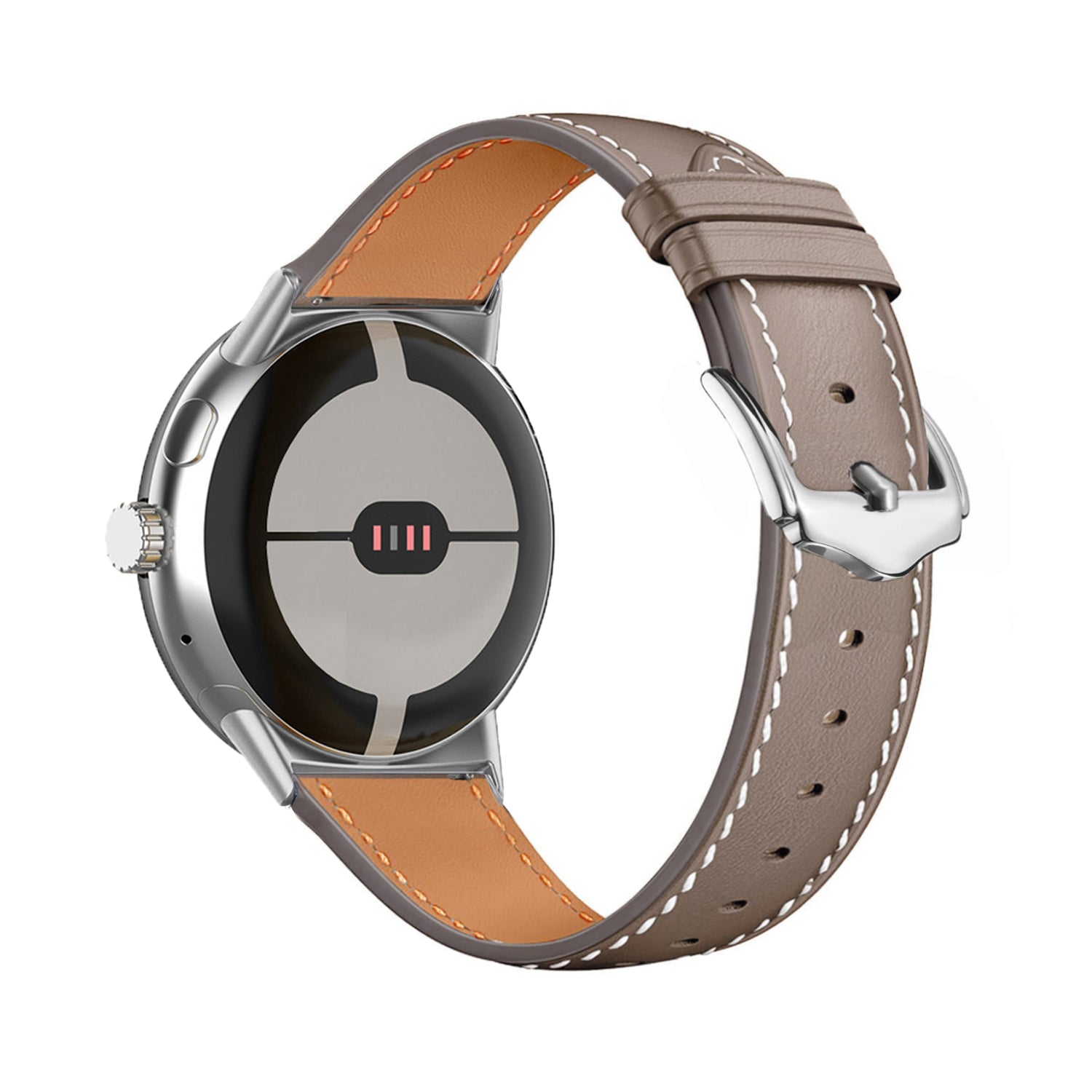 Google Pixel Watch 4 - 45mm Modernes Lederarmband (Coco)