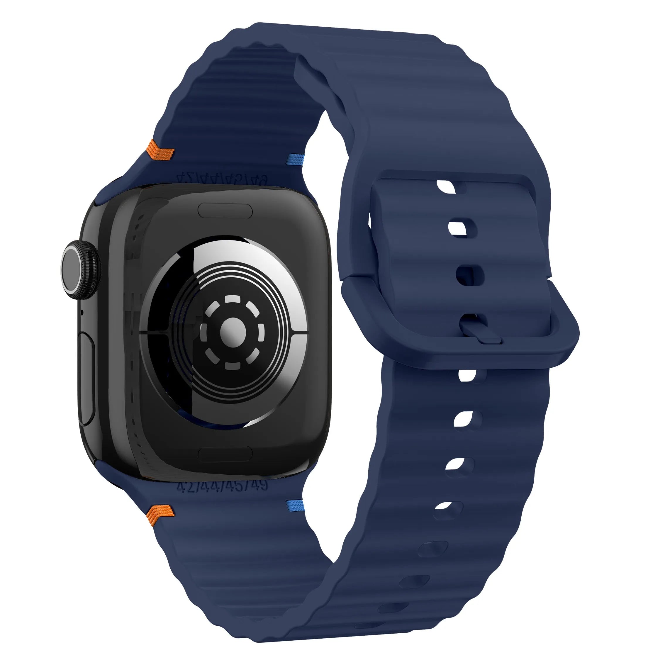 Apple Watch Wave Silikonarmband (Dunkelblau)