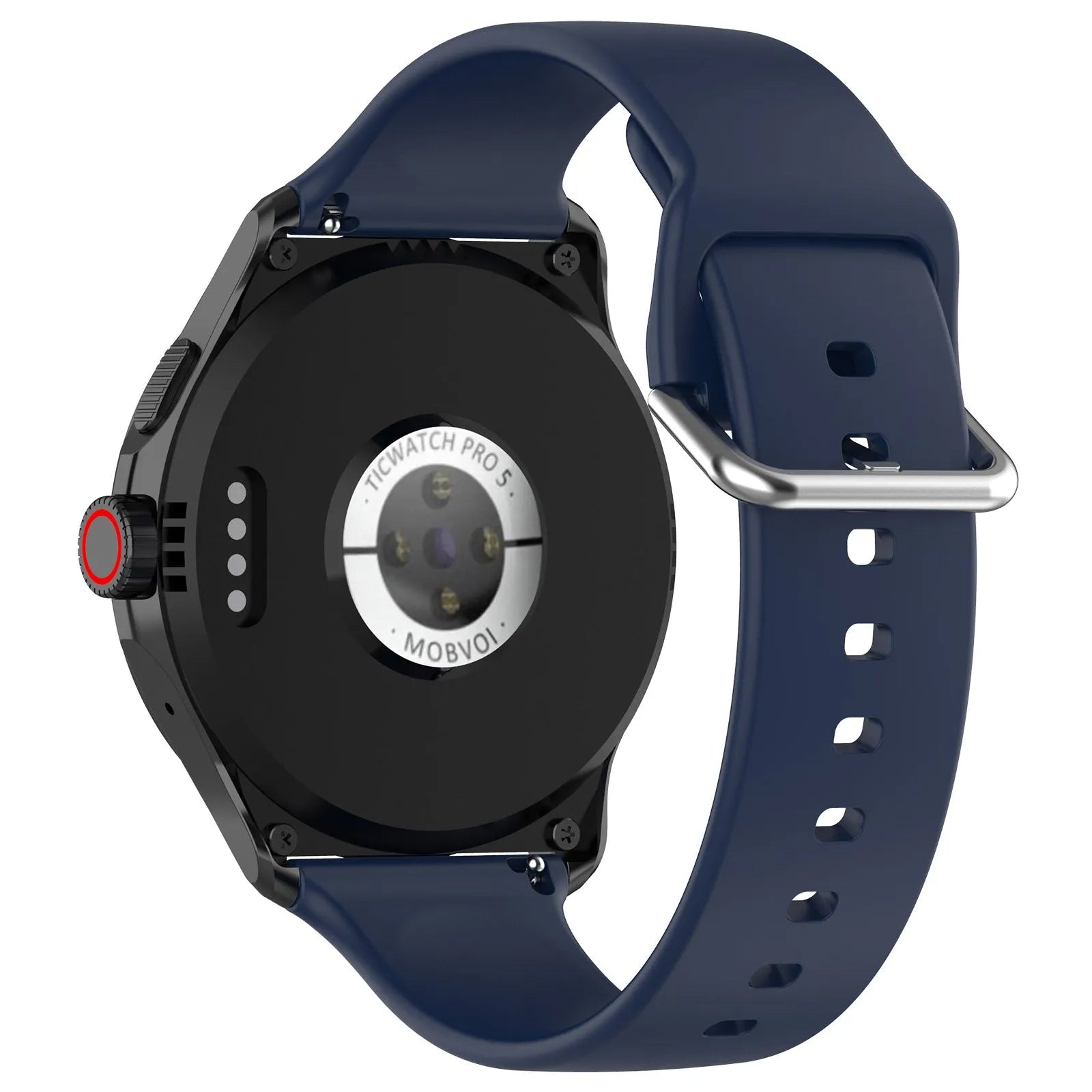 TicWatch Pro 5 Enduro Schnalle Silikonarmband (Dunkel Blau)