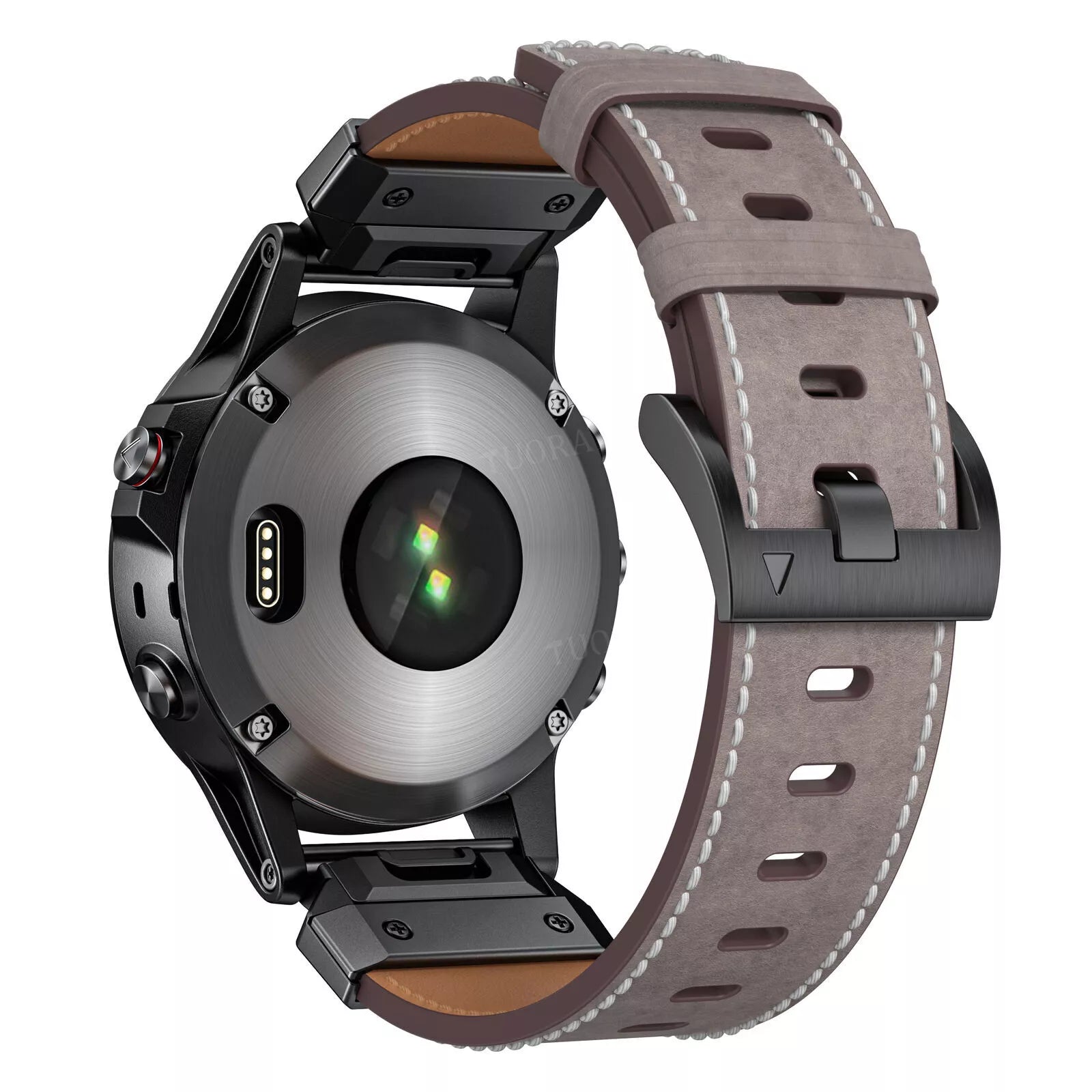 Garmin Approach S62 Echtes Lederarmband (Grau)
