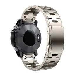 Titanium Strap, on a watch, 3/4 rear view