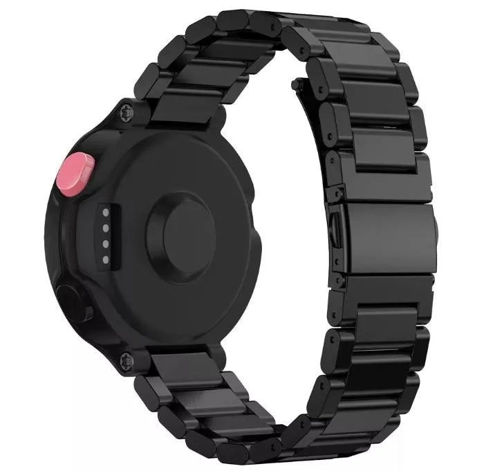 Steel Strap, black, on a watch, 3/4 rear view