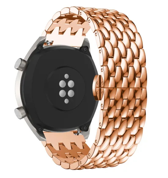 Honor Magic Watch 2 Stahlarmband mit Drachenmuster (Roségold)