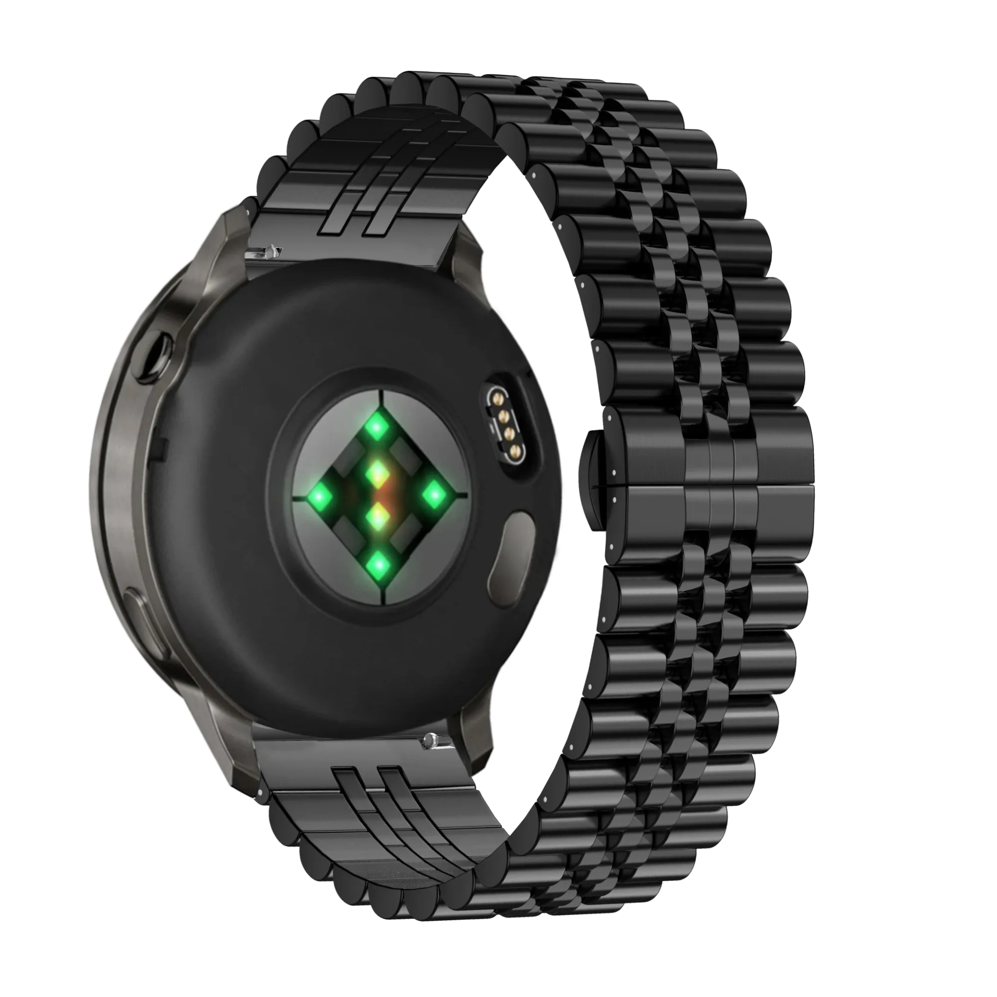 Bandz Garmin Forerunner 265s Stahlarmband 'Jubilee' (Schwarz)