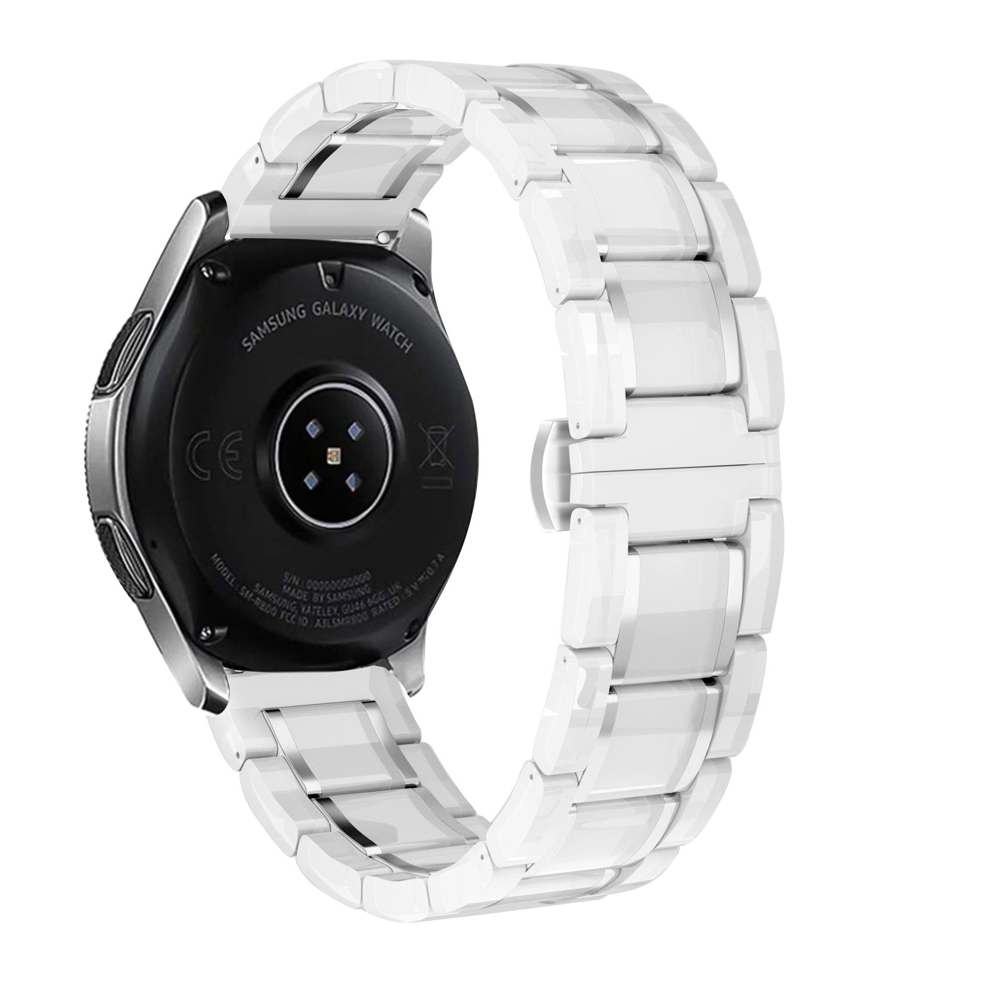 Samsung Galaxy Watch 6 Classic 47mm Keramik Gliederarmband (Weiß/Silber)