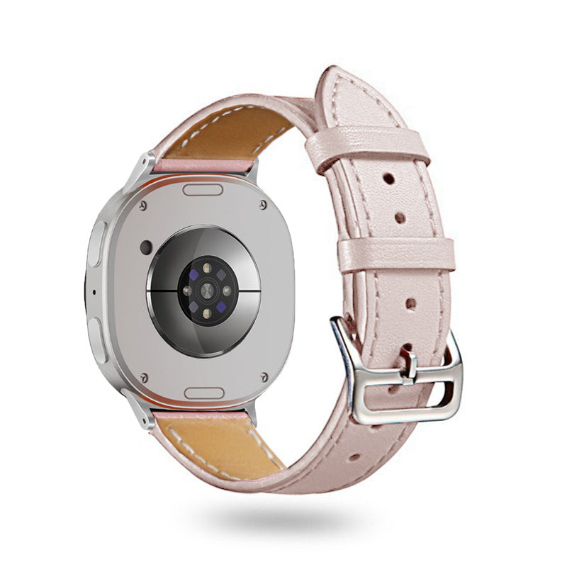 Samsung Galaxy Watch 8 Classic 'Klassisches' Lederarmband (Rosa)