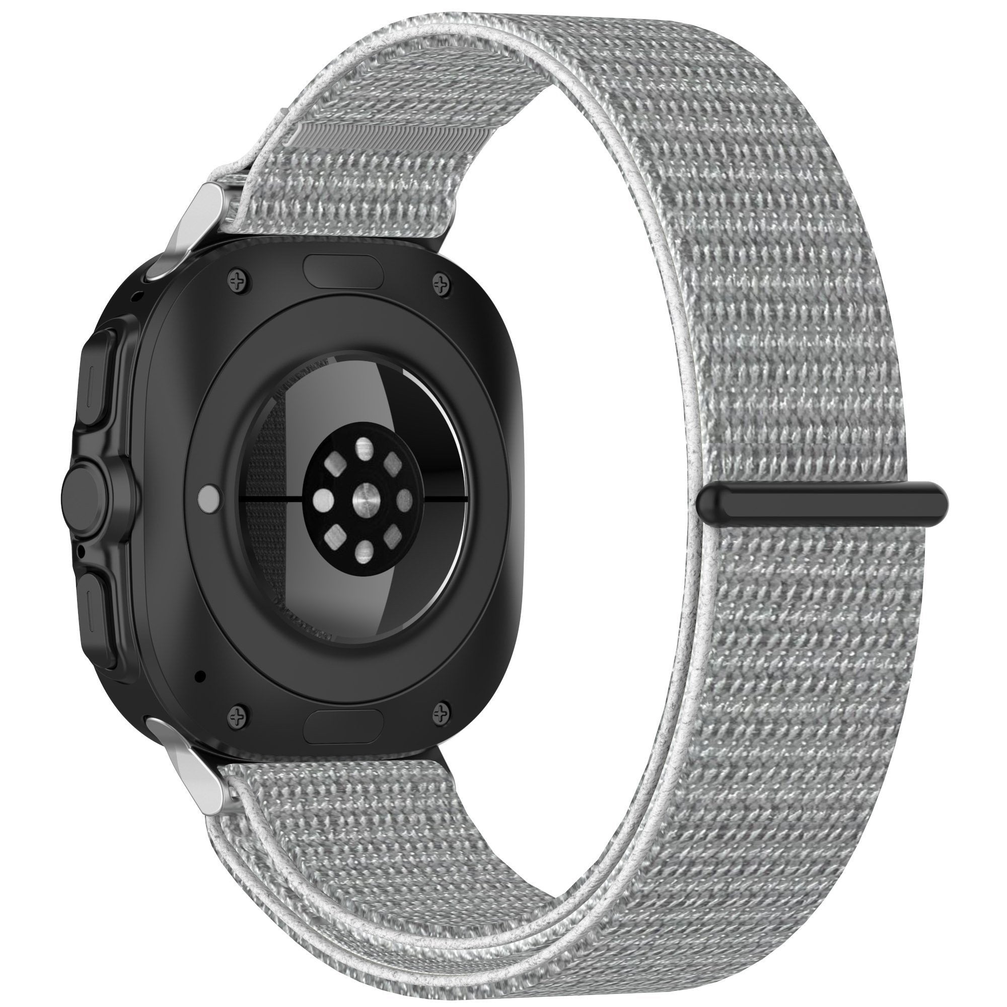 Nylon Strap, seashell, on a watch, 3/4 rear view