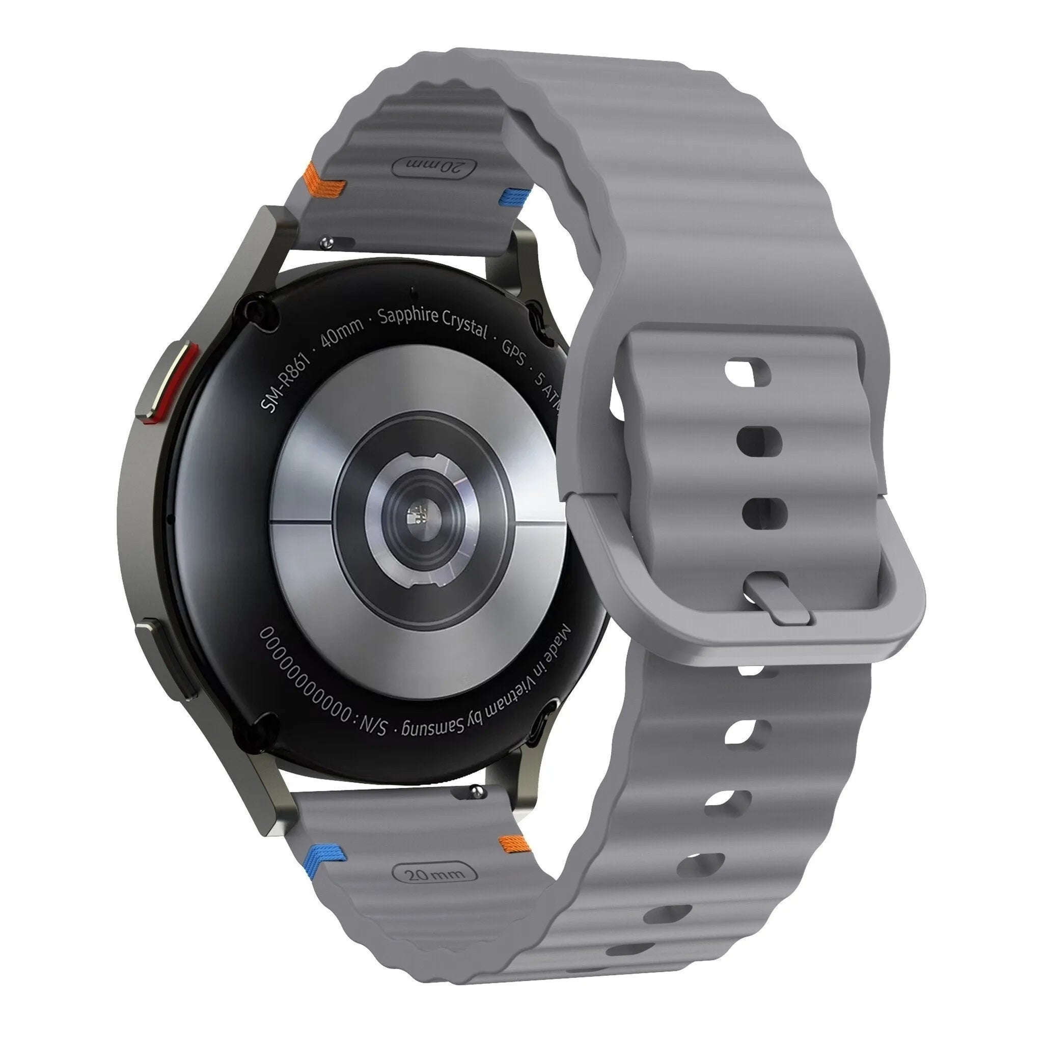 Suunto 9 Peak Pro Wave Silikonarmband (Dunkelgrau)