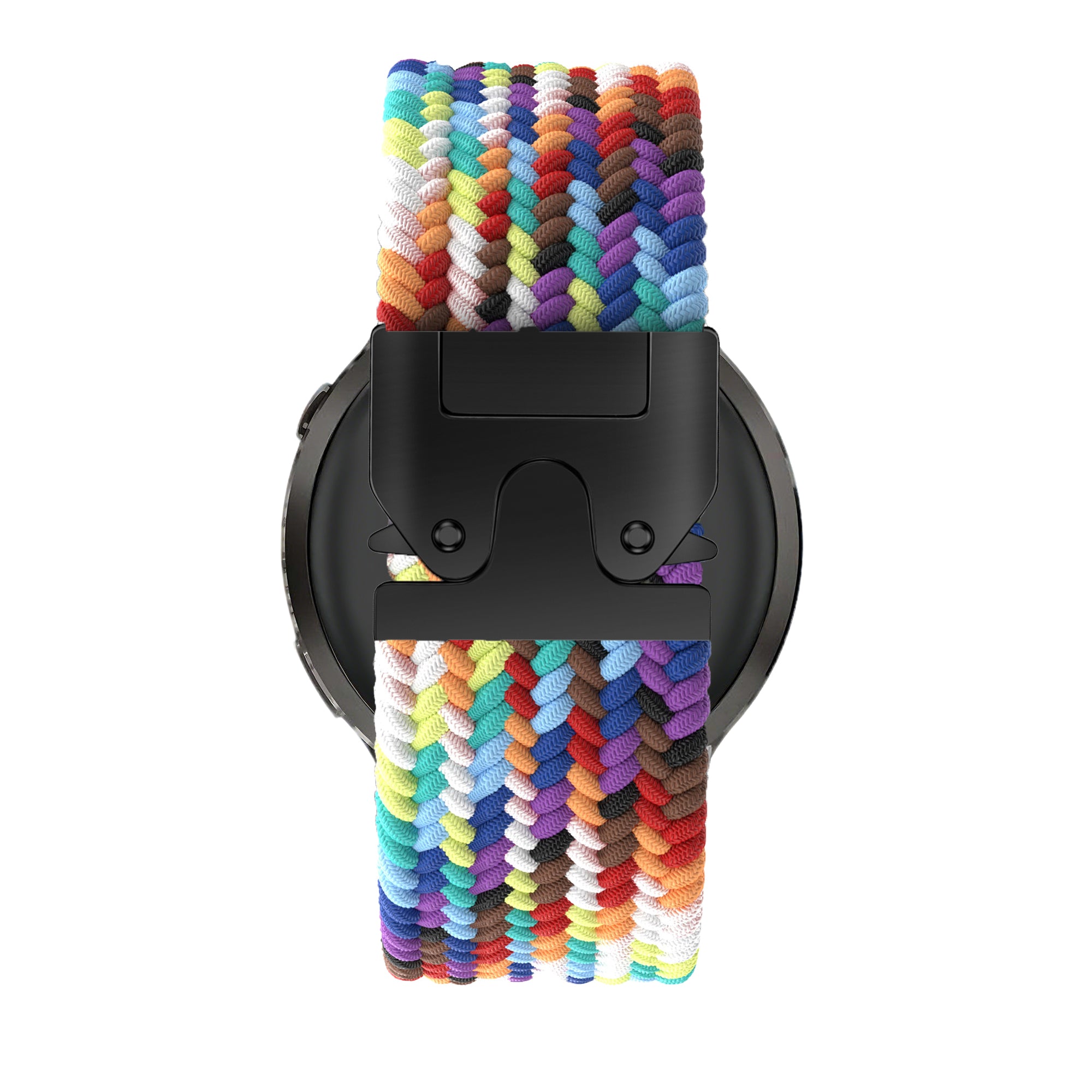 Bandz Garmin Vivomove 3s Geflochtenes Armband 'Parachute' (Regenbogen)