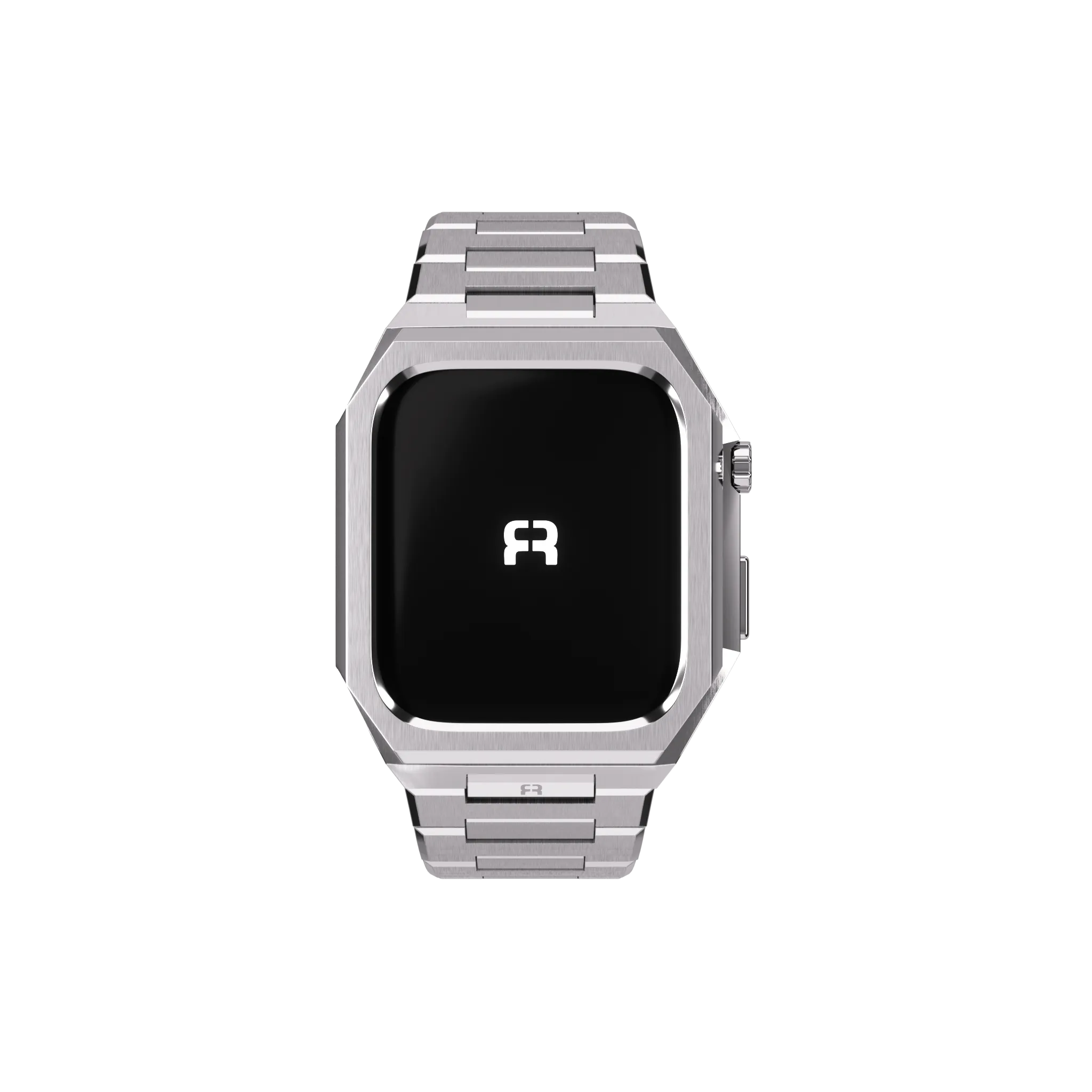 Reqior Apple Watch 45mm Hülle mit integriertem Stahlarmband 'Nautilus' (Silber)