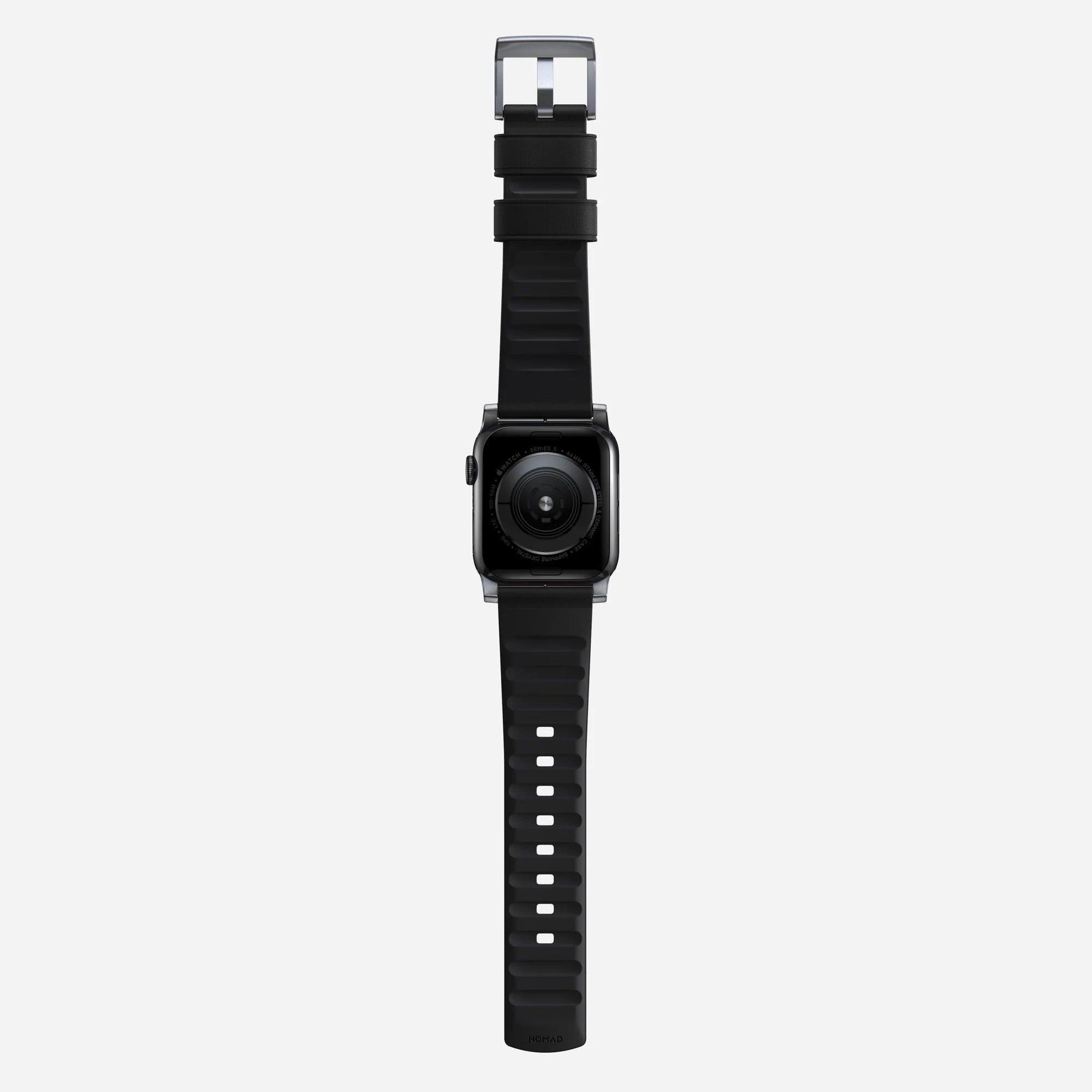 Nomad Active Pro Apple Watch Hybrid Armband (Schwarz/Silber)