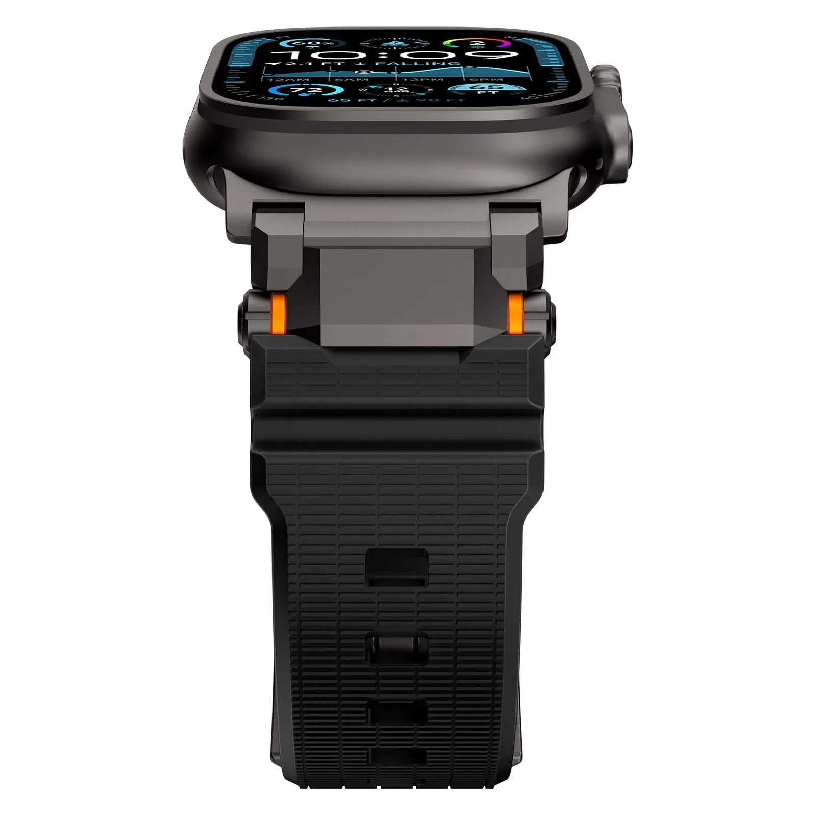 Apple Watch 'Adventurer' Silikonarmband (Schwarz mit Schwarz)
