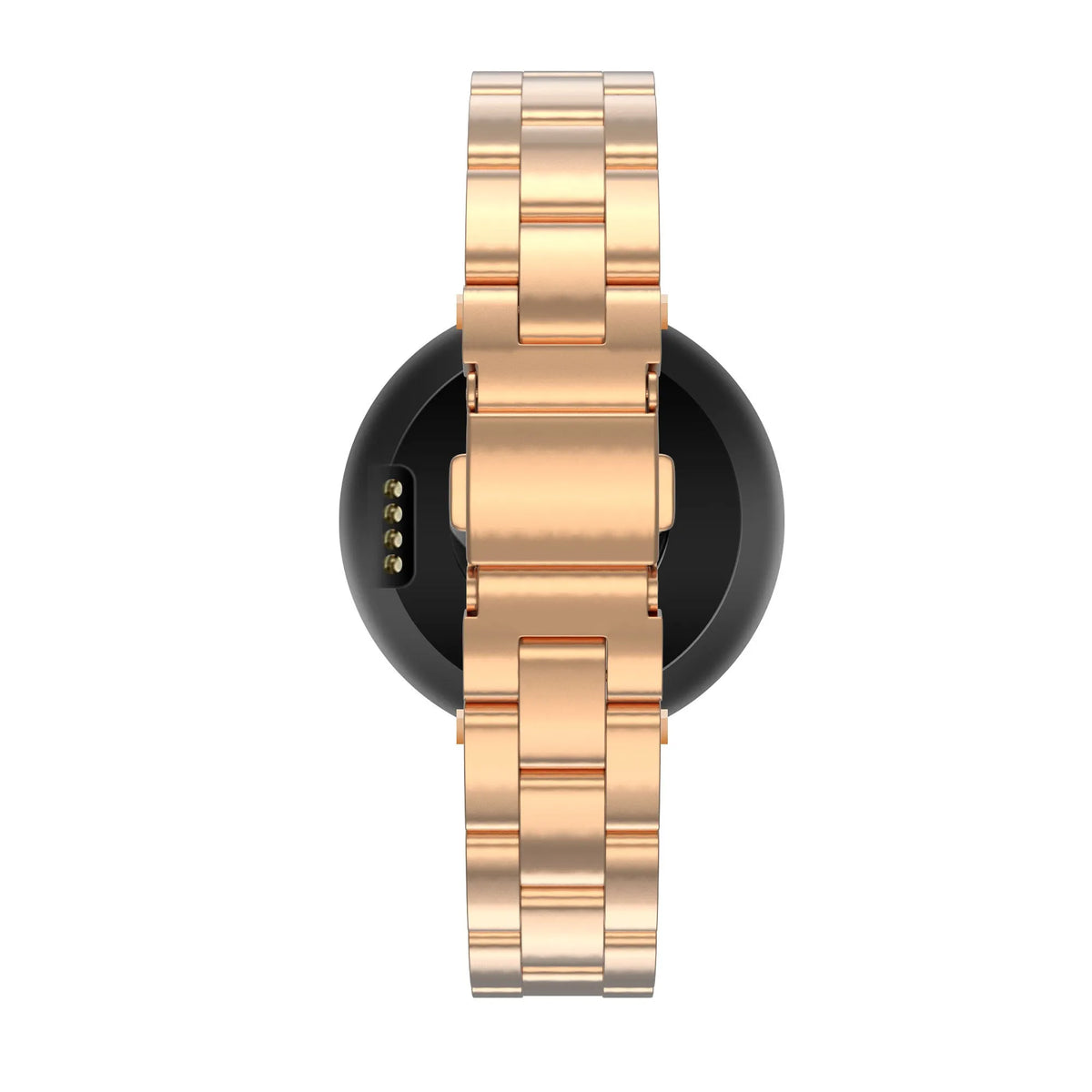 Steel Strap 'Classic', rose gold, on a watch, direct rear view