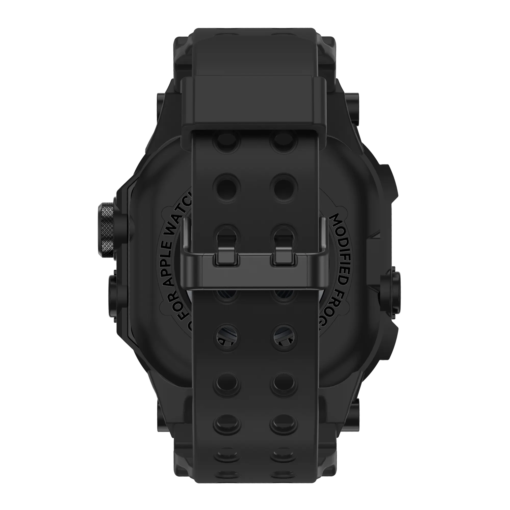 Bandz Apple Watch Ultra TPU Armband mit Case (Schwarz mit Schwarz)