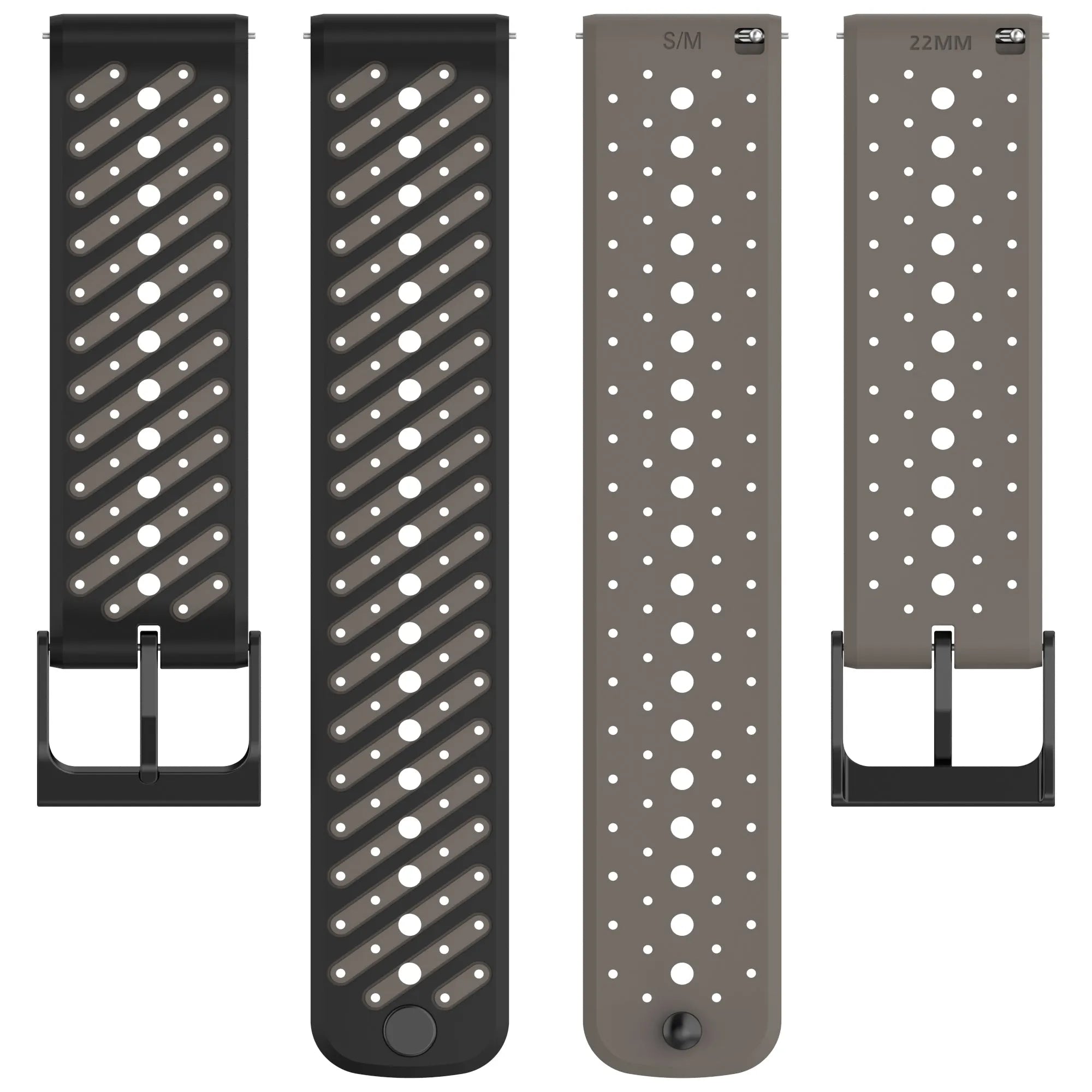 Oppo Watch S Gestreiftes Silikonarmband (Grau)