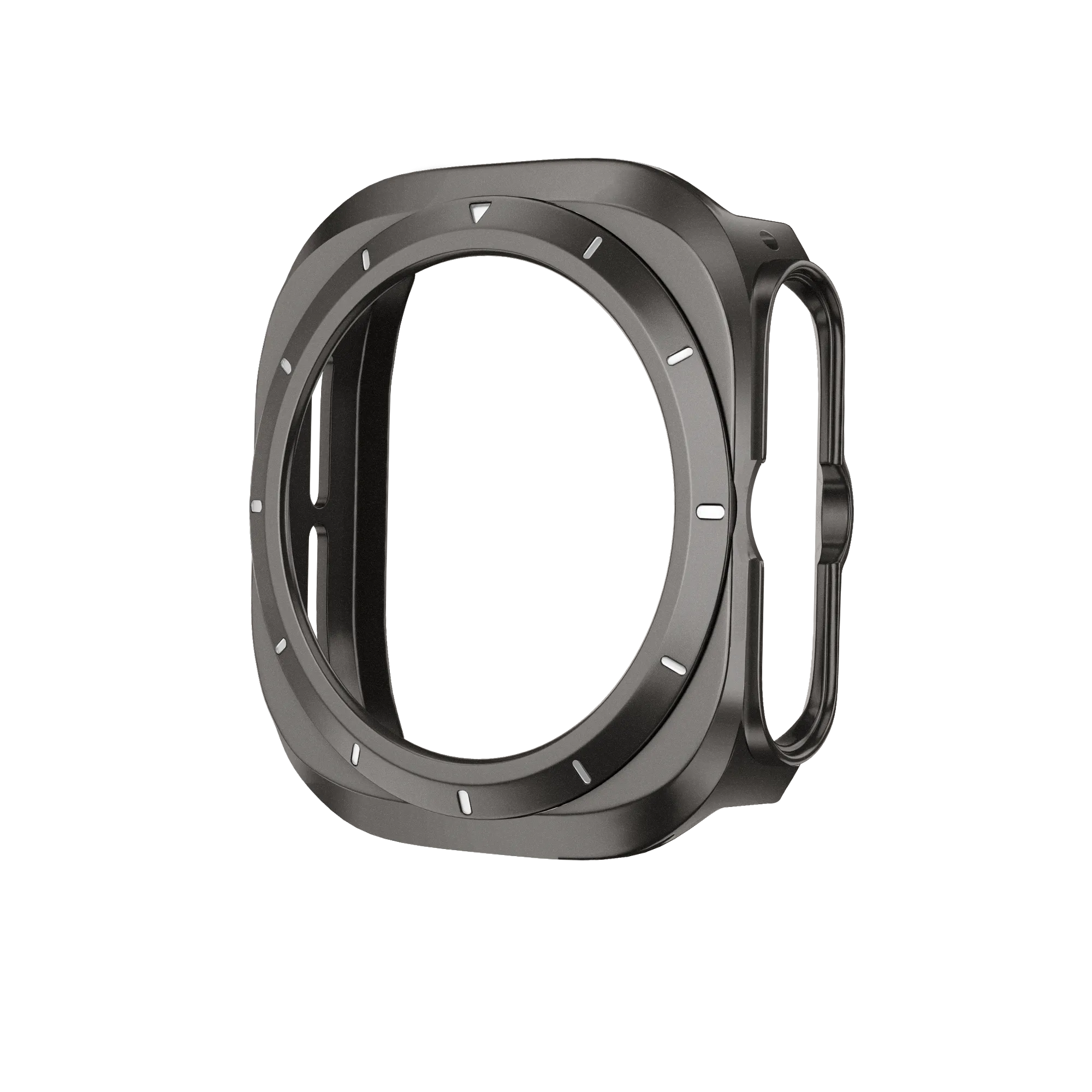 Bandz Samsung Galaxy Watch Ultra Bezel PC Hülle (Titan Grau mit Weiß)