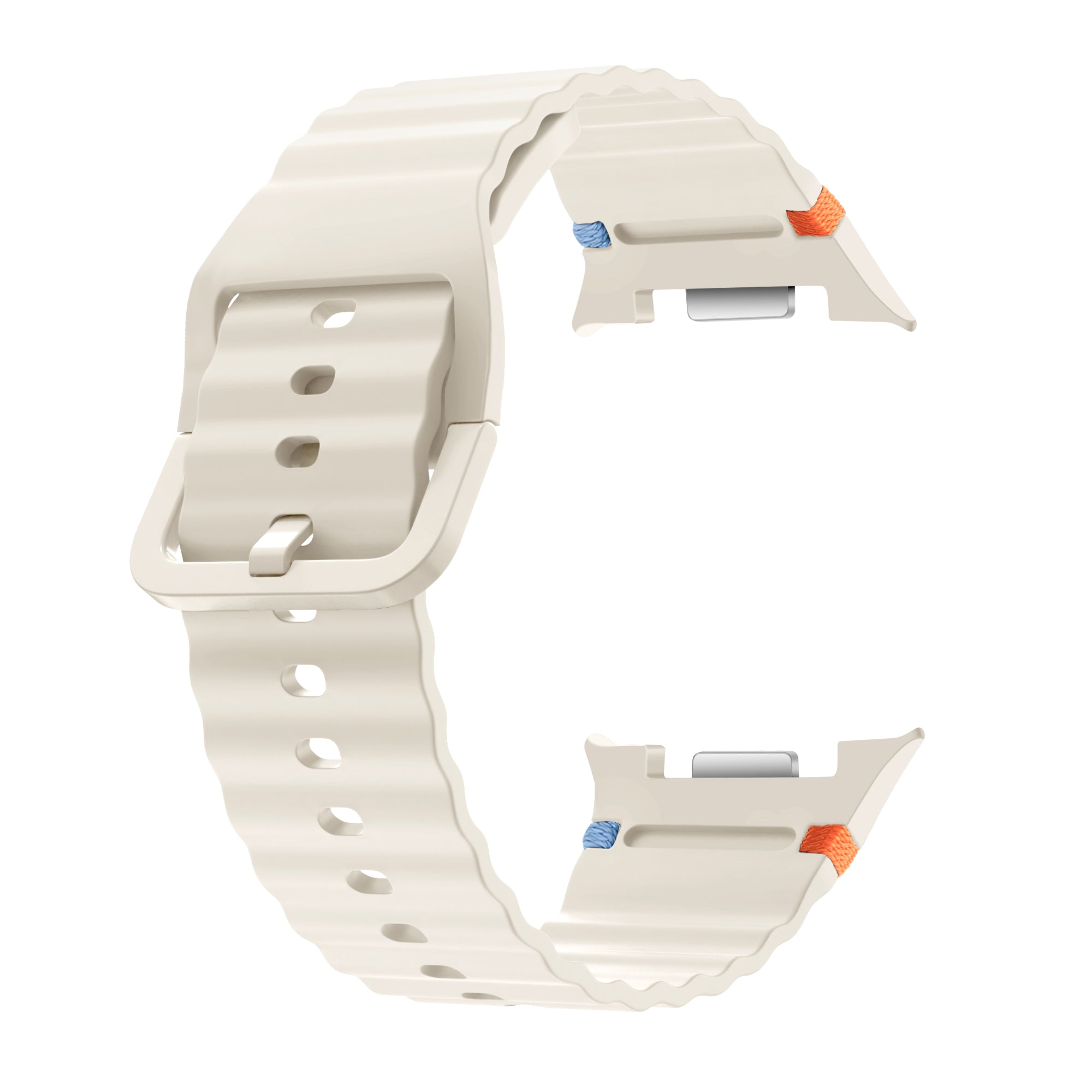 Samsung Galaxy Watch 9 - 40mm Wave Silicone Strap (Starlight)
