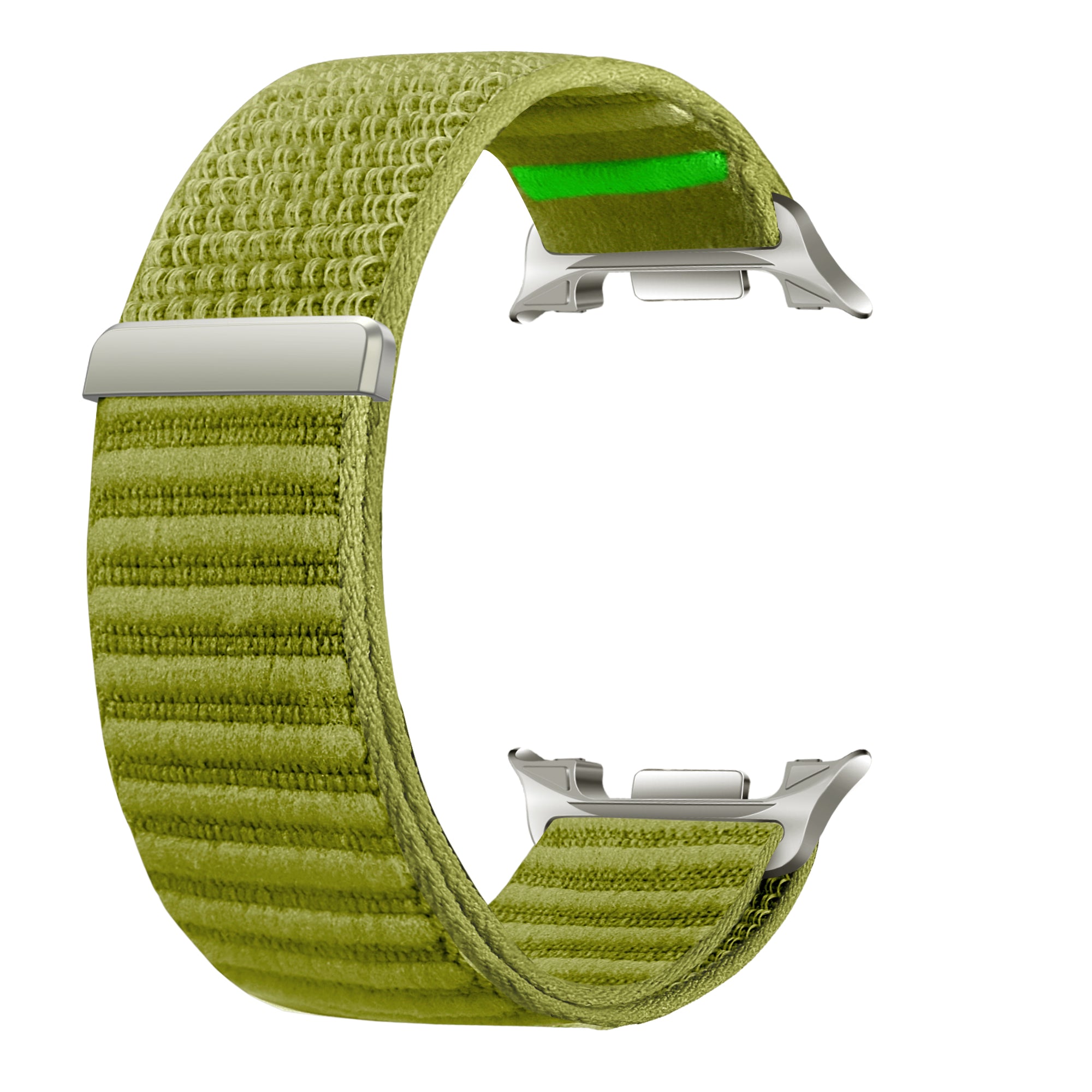 Samsung Galaxy Watch 8 - 44mm Wave Nylonarmband (Feldgrün)