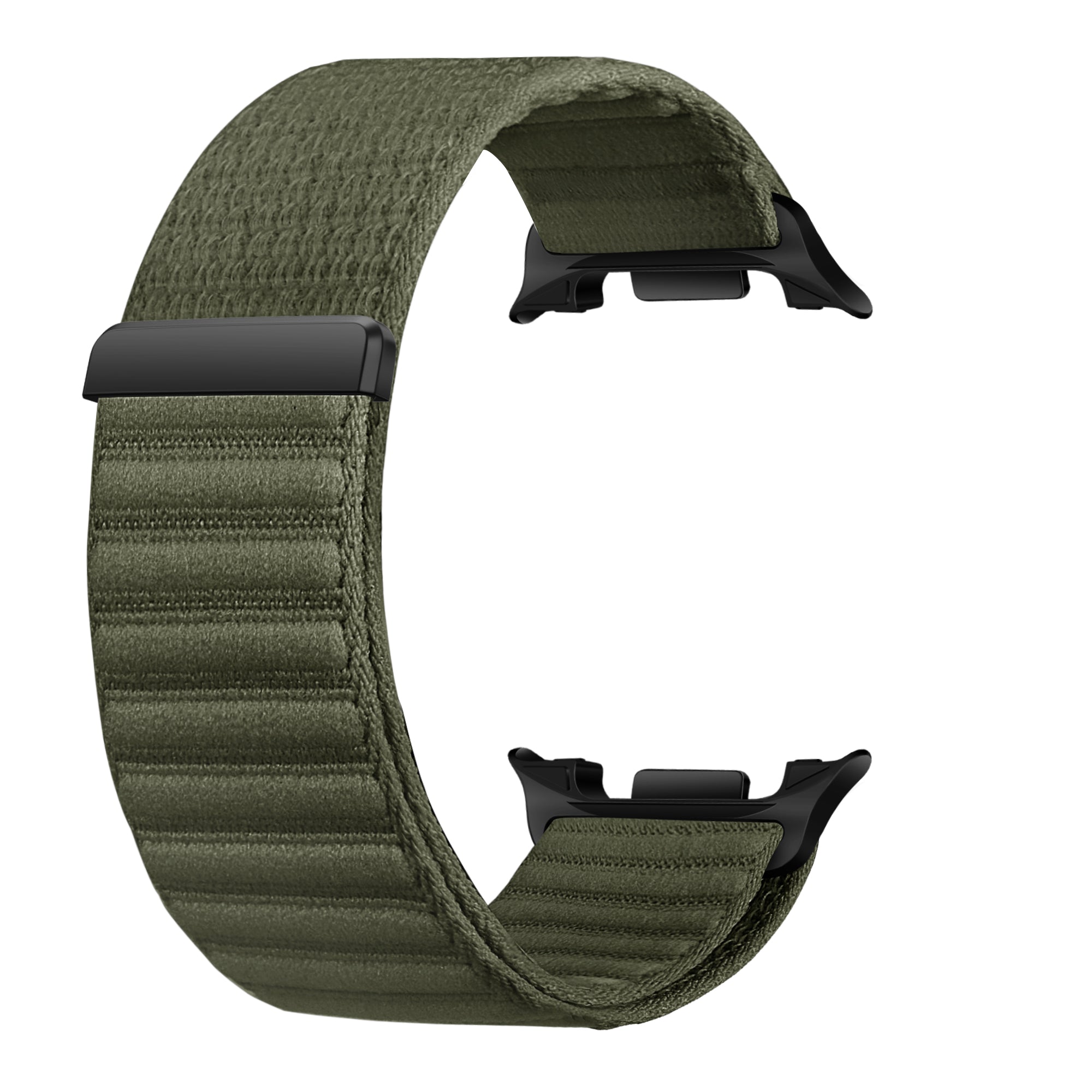Samsung Galaxy Watch 8 - 40mm Wave Nylonarmband (Dunkel Grün)
