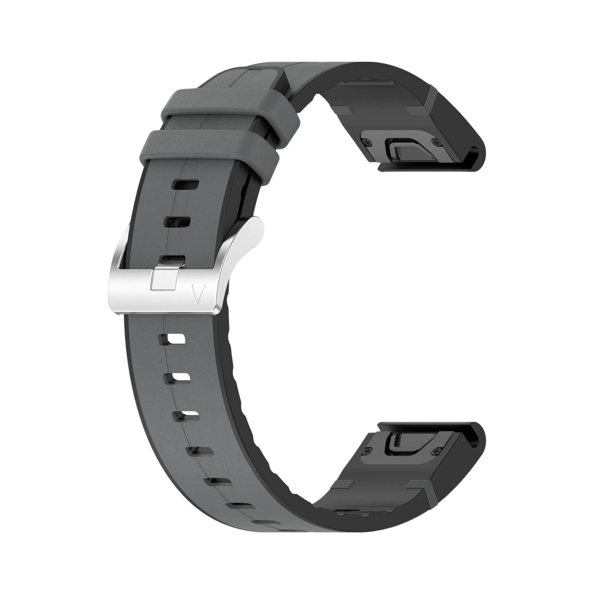Garmin Quatix 5 / 6 / 7 Leather Hybrid Strap (Grey)