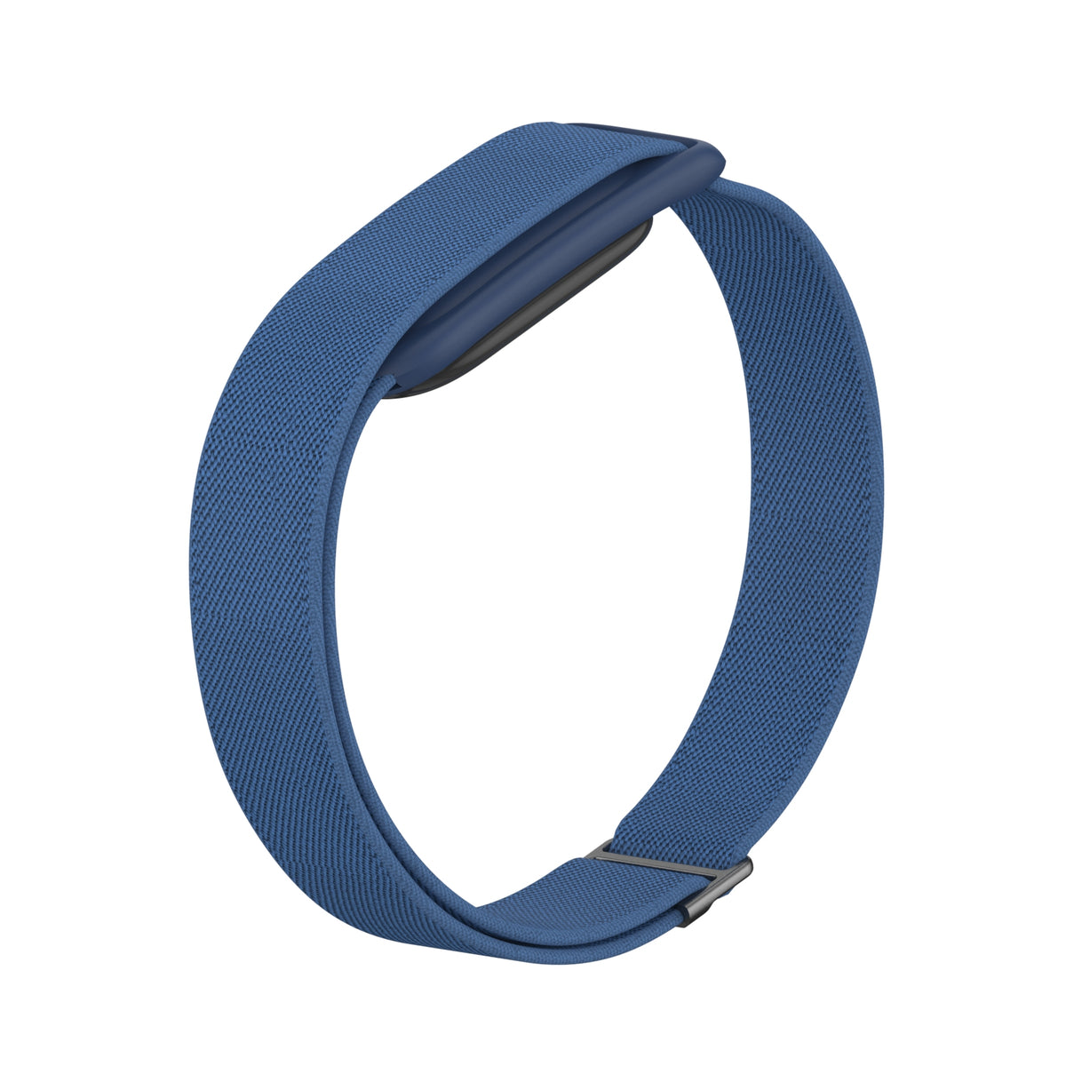 Nylon Elastic Biceps Bracelet, blue, without a watch, 3/4 front view