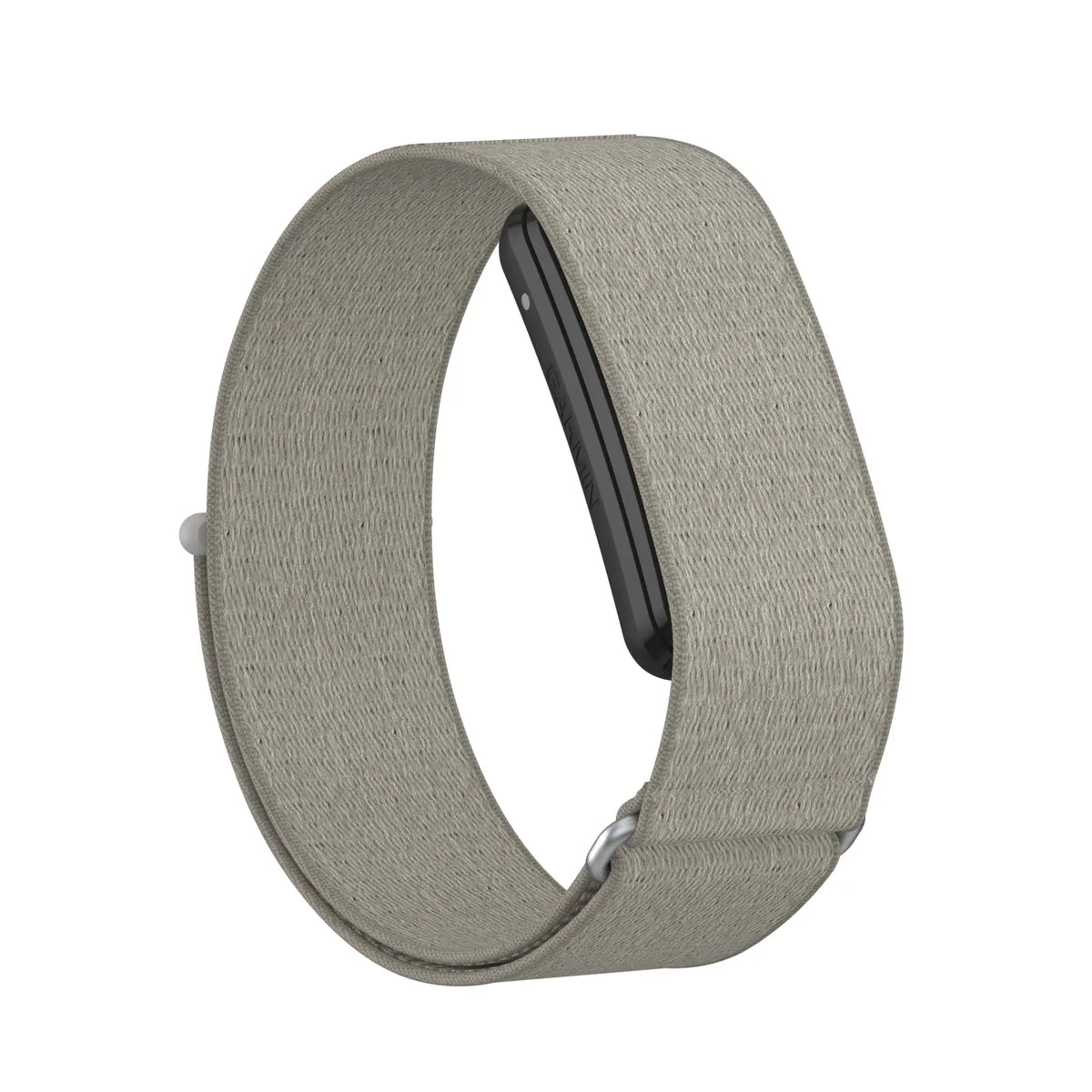 Biceps Nylon Bracelet, beige-grey, without a watch, 3/4 front view